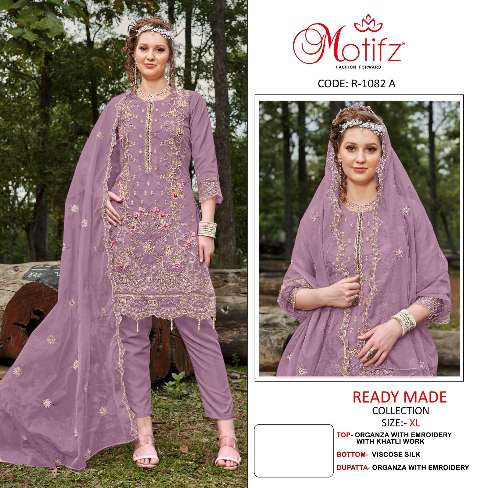 MOTIFZ 1082 ORGANZA READYMADE PAKISTANI SUITS SUPPLIER IN ON...