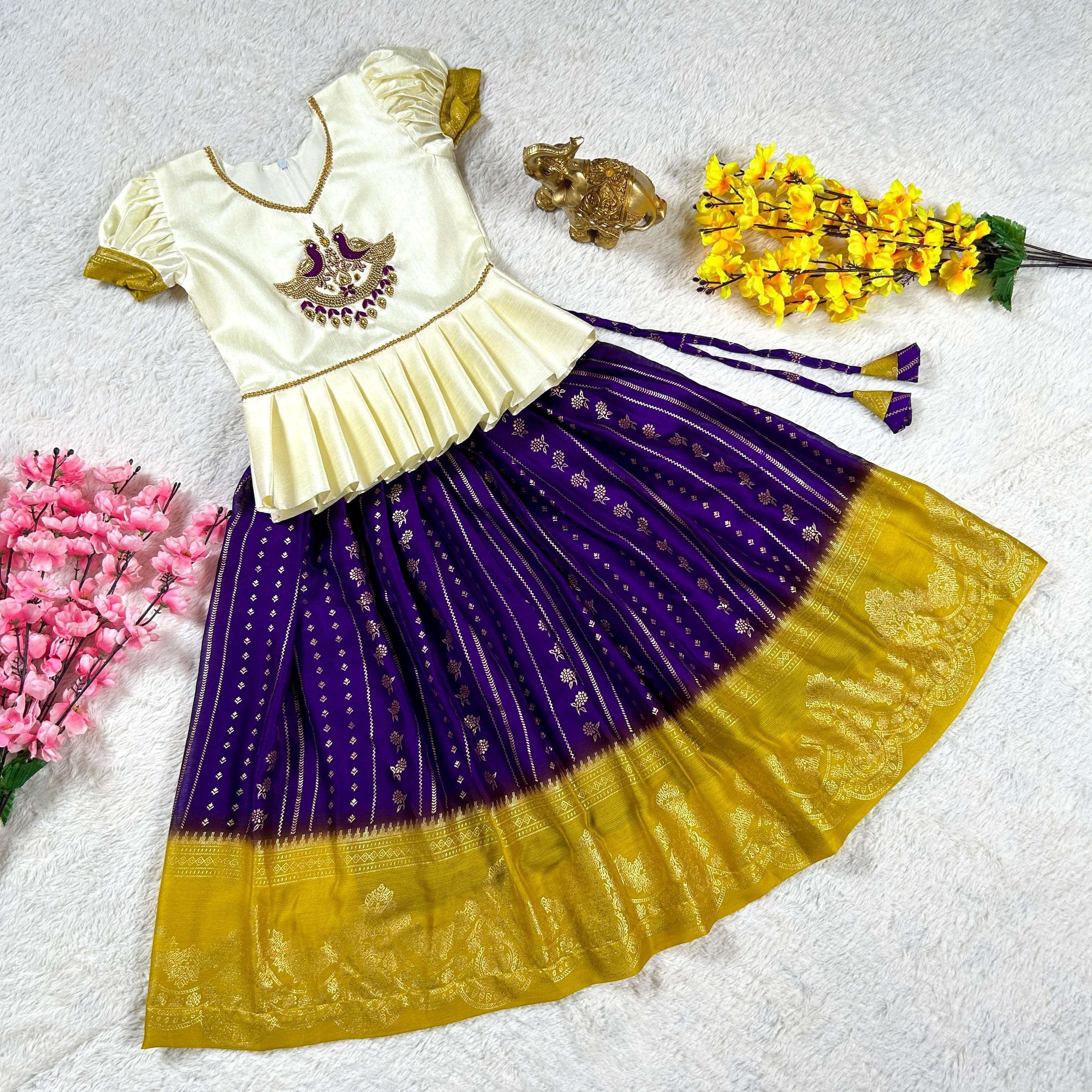 NAVRATRI FESTIVAL SPECIAL KIDS STICH LEHENGA CHOLI SUPPLIER