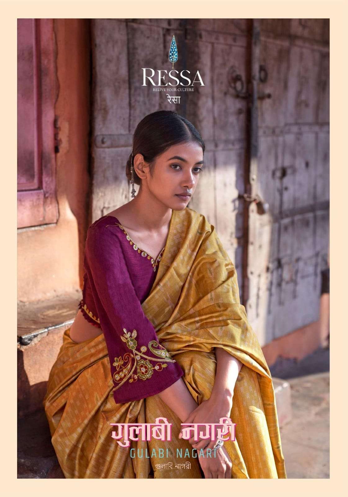 Ressa Gulabi Nagari fancy designer saree dealer in surat