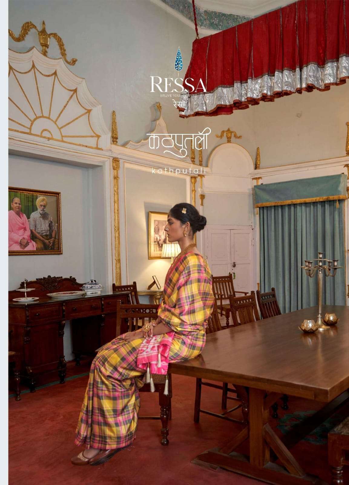 Ressa Kathputali Banarasi silk weaving Design Saree Collecti...
