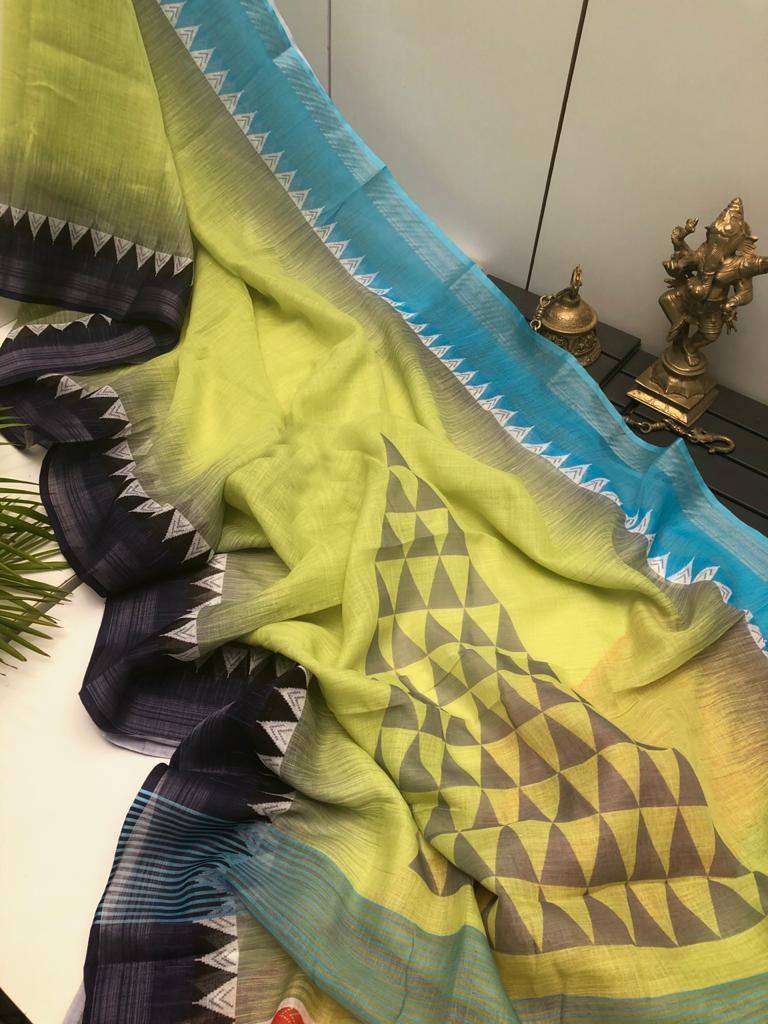 SUMMER SPECIAL LINEN WITH PRINTED FANCY SAREE COLLECTION