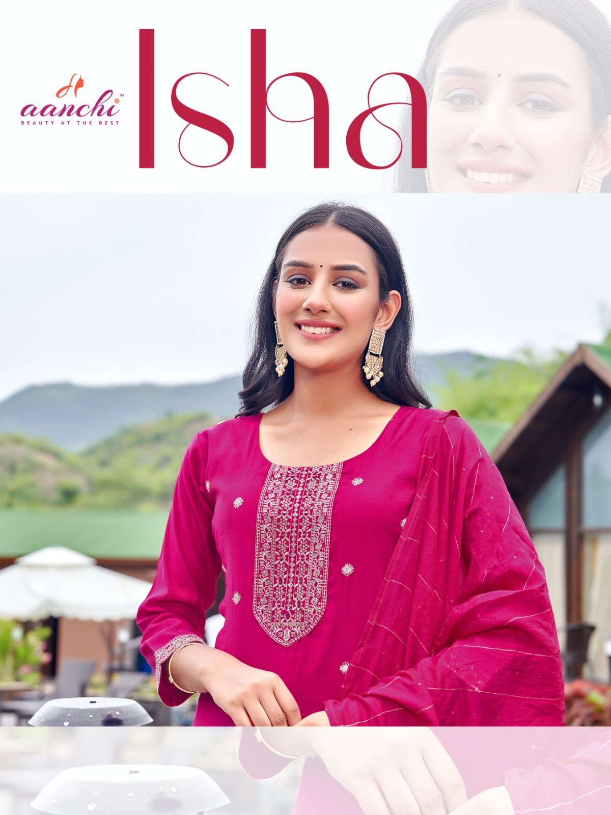 AANCHI ISHA SILK  WITH FANCY READYMADE SUITS SUPPLIER IN SUR...