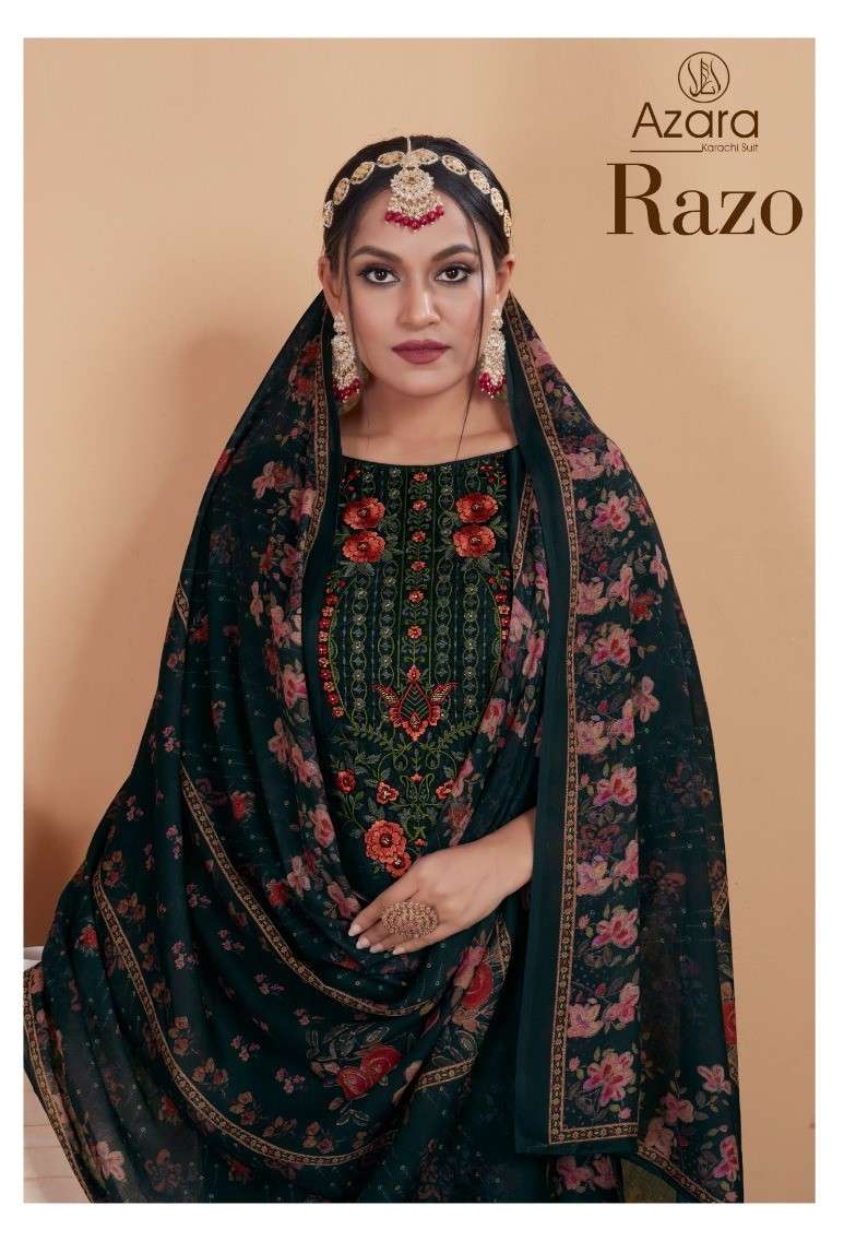 AZARA RAZO NX MASLIN SILK FANCY LOOK DRESS MATERIAL SUPPLIER...