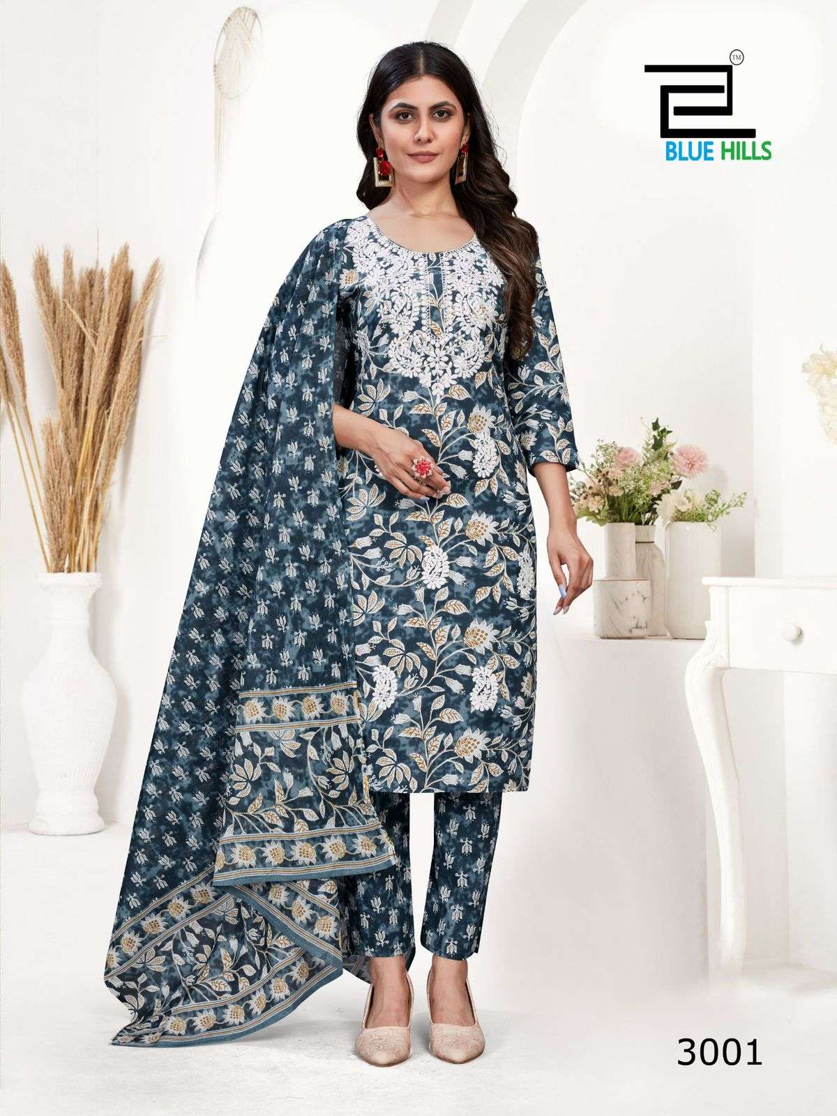 BLUE HILLS KANIKA VOL 3 READYMADE FESTIVAL SPECIAL SUITS SUP...