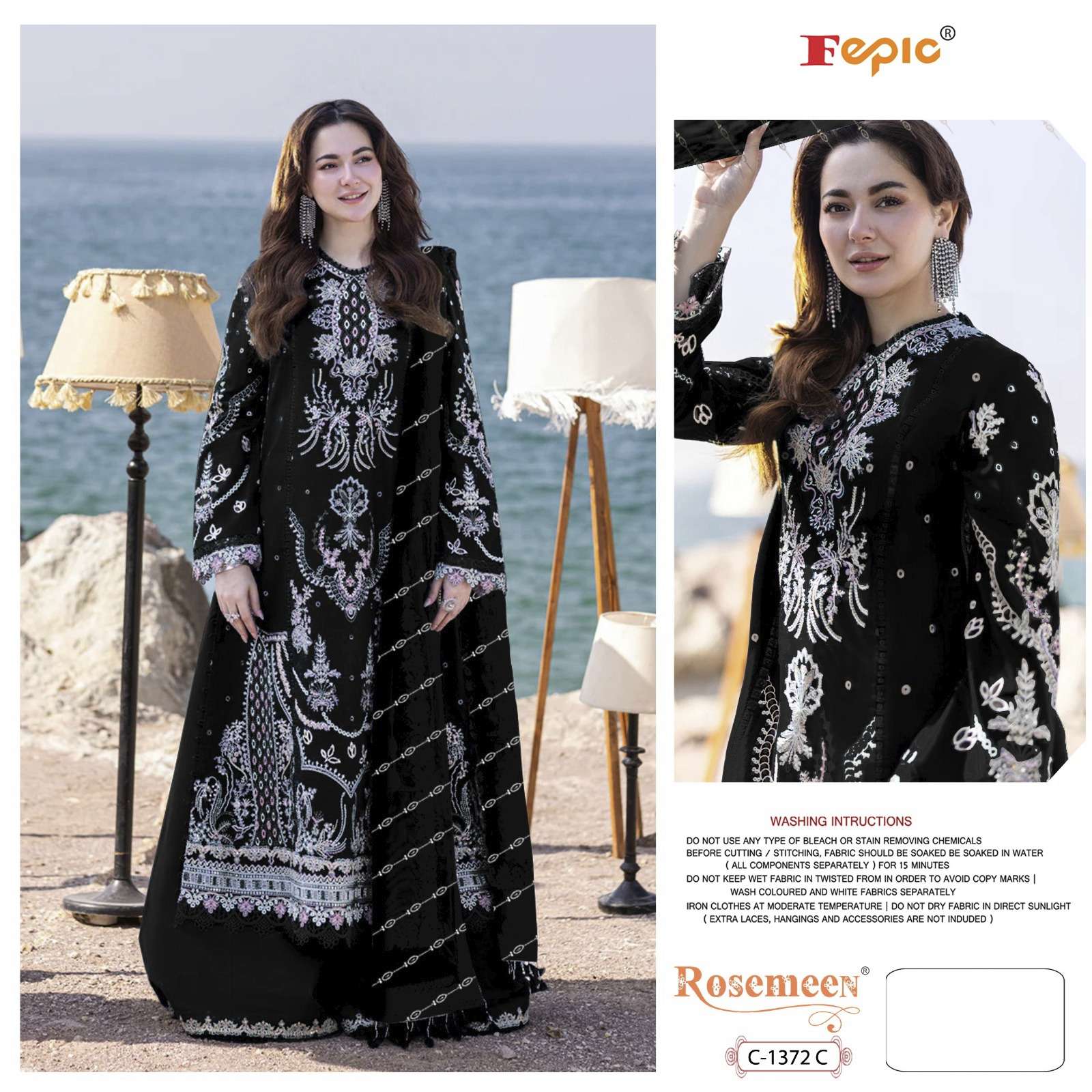 FEPIC 1372 RAYON EMBROIDERY WORK PAKISTANI SUITS COLLECTION ...