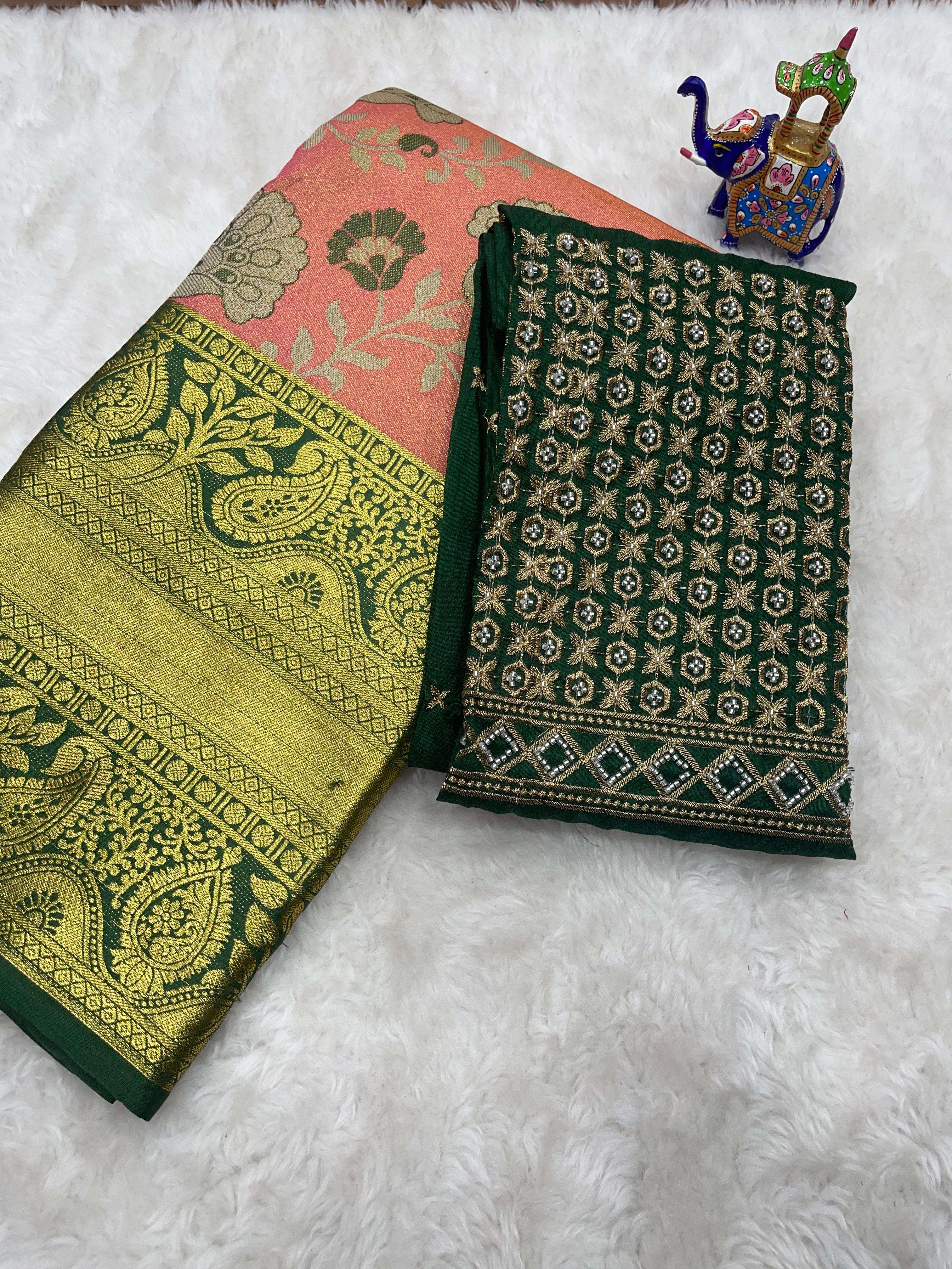 KANJIVARAM SILK WEAVING DESIGN SAREE SUPPLIER IN SURAT ANUPA...