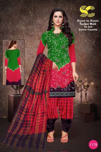 SC RAYON TO RAYON TOOFANI WORK DRESS MATERIAL COLLECTION AT ...
