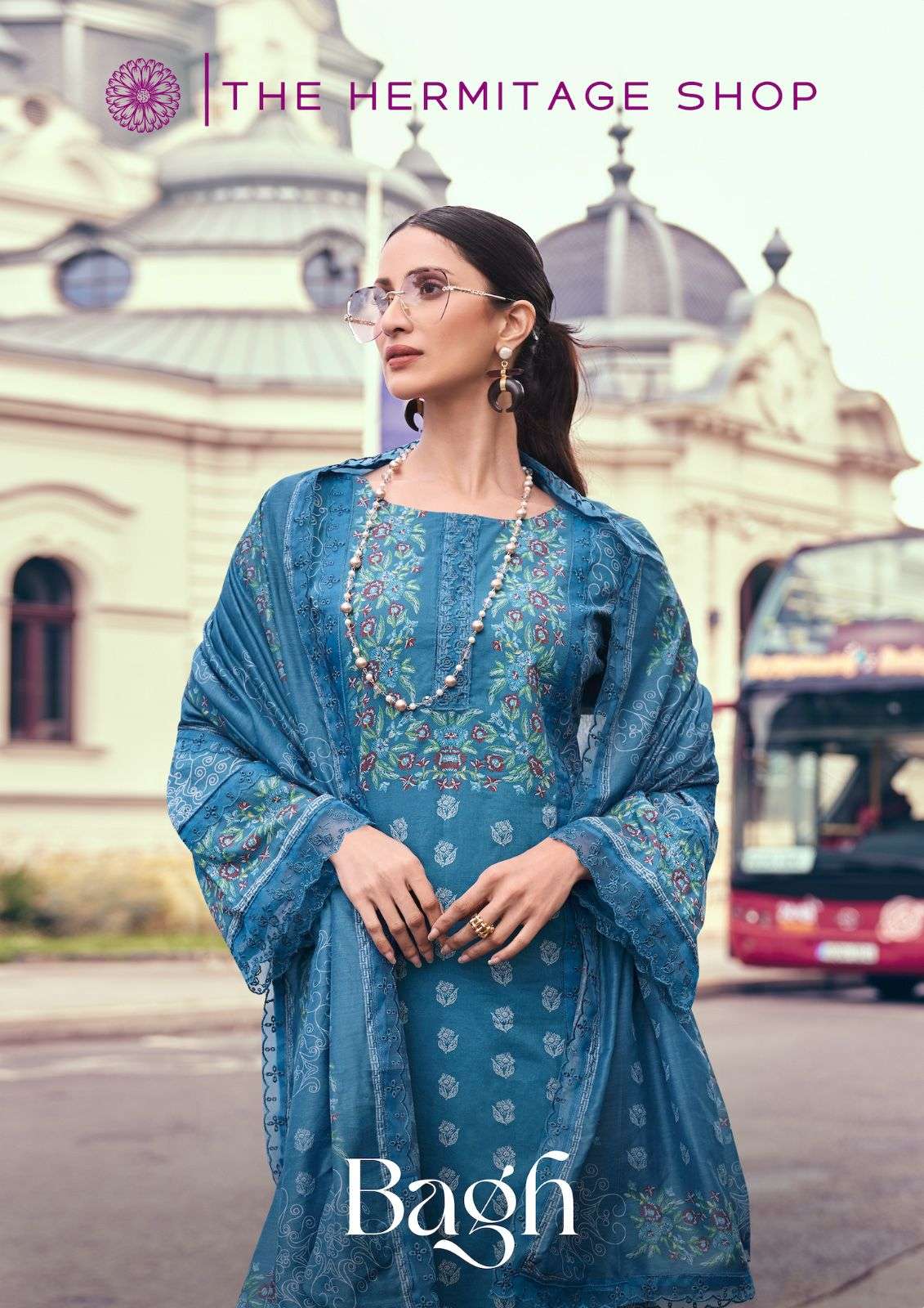 THE HERMITAGE SHOP BAGH LAWN COTTON PRINTED SUITS SUPPLIER I...