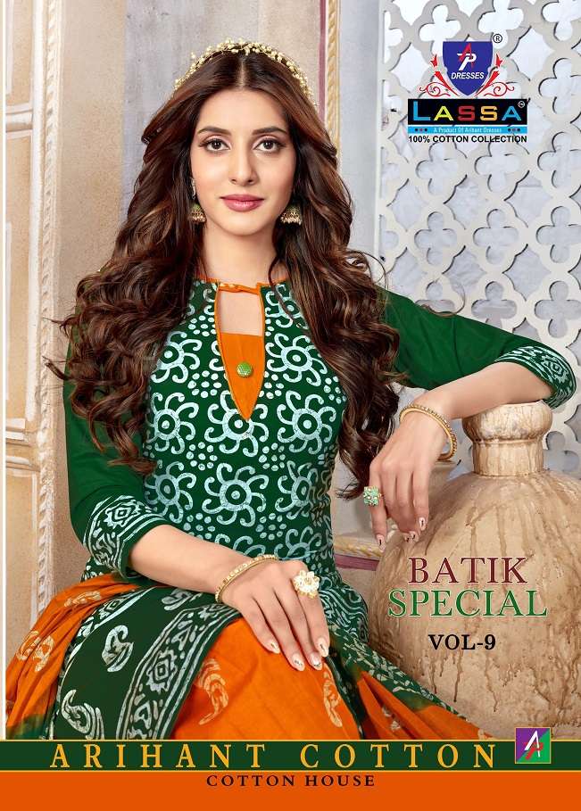 ARIHANT LASSA BATIK SPECIAL VOL 9 COTTON PRINTED DRESS MATER...