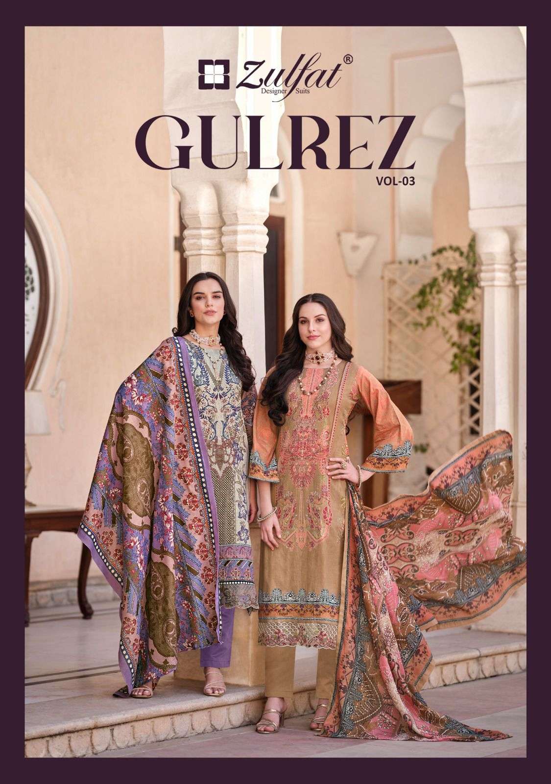 BELLIZA DESIGNER STUDIO ZULFAT GULREZ VOL 3 COTTON PRINTED D...