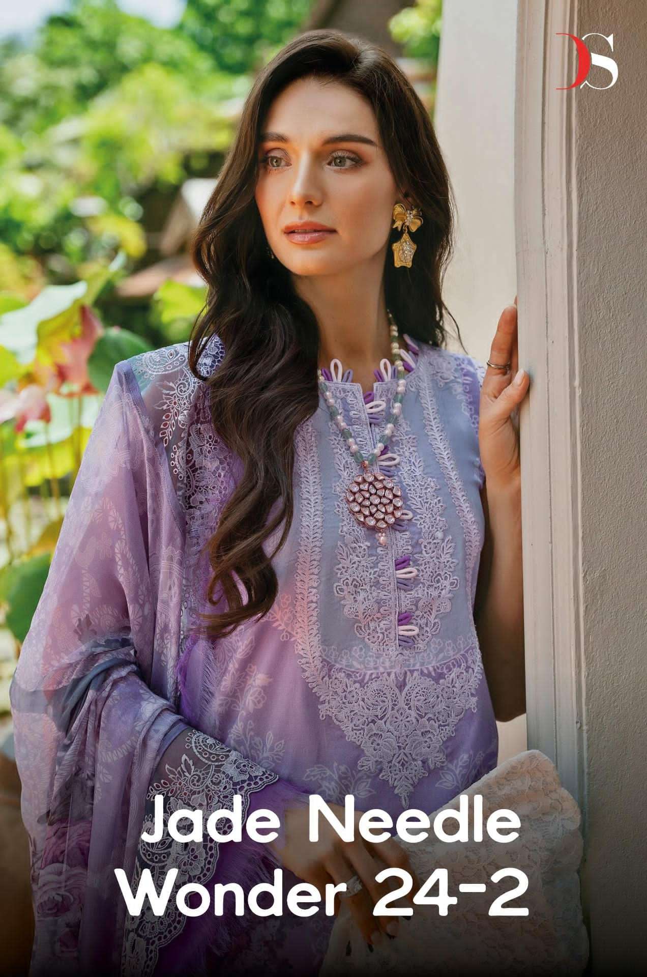 DEEPSY SUITS JADE NEEDLE WONDER 24 2 COTTON PAKISTANI SUITS ...