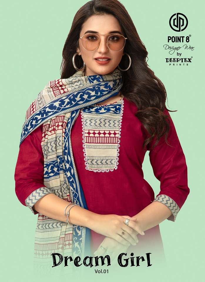 DEEPTEX DREAM GIRL VOL 1 COTTON PRINTED REGULAR WEAR SUITS S...