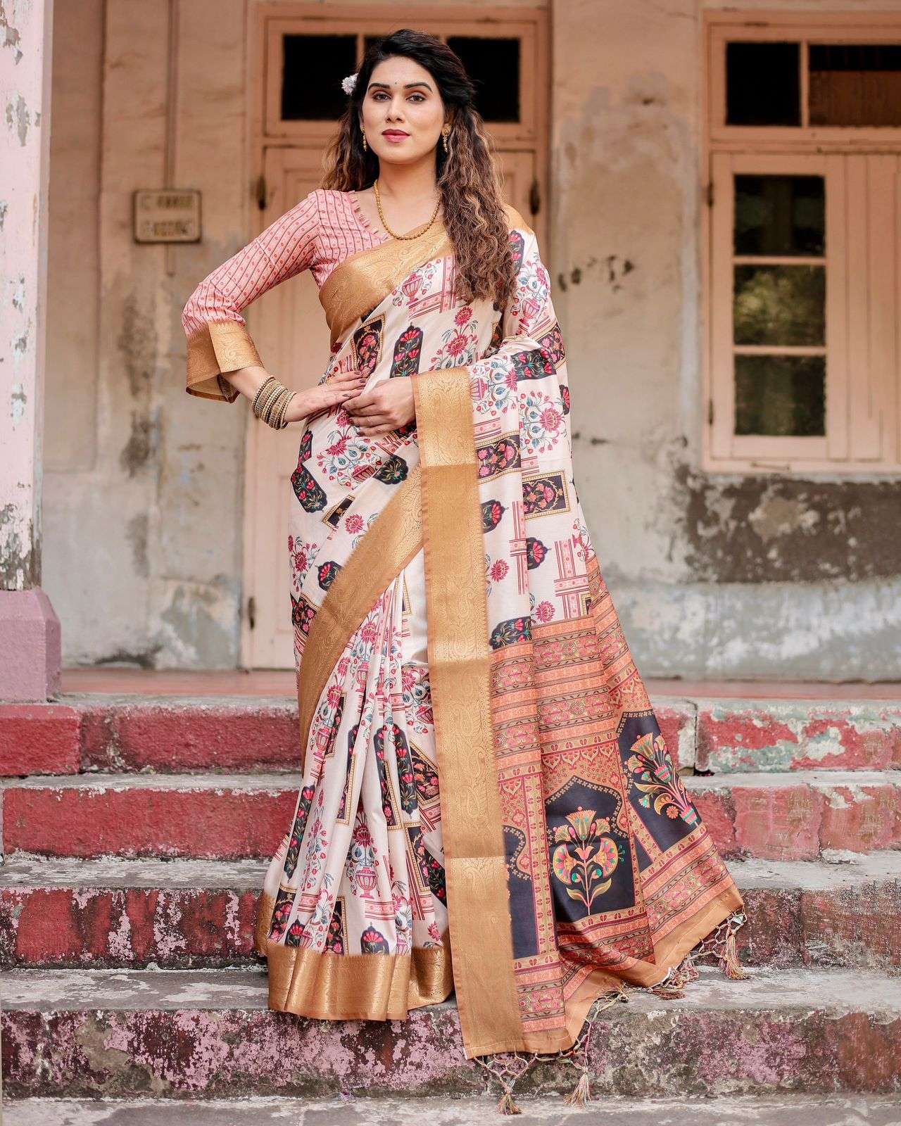 DIGITAL PRINTED SOFT SILK FESTIVAL SPECIAL SAREE SUPPLIER IN...