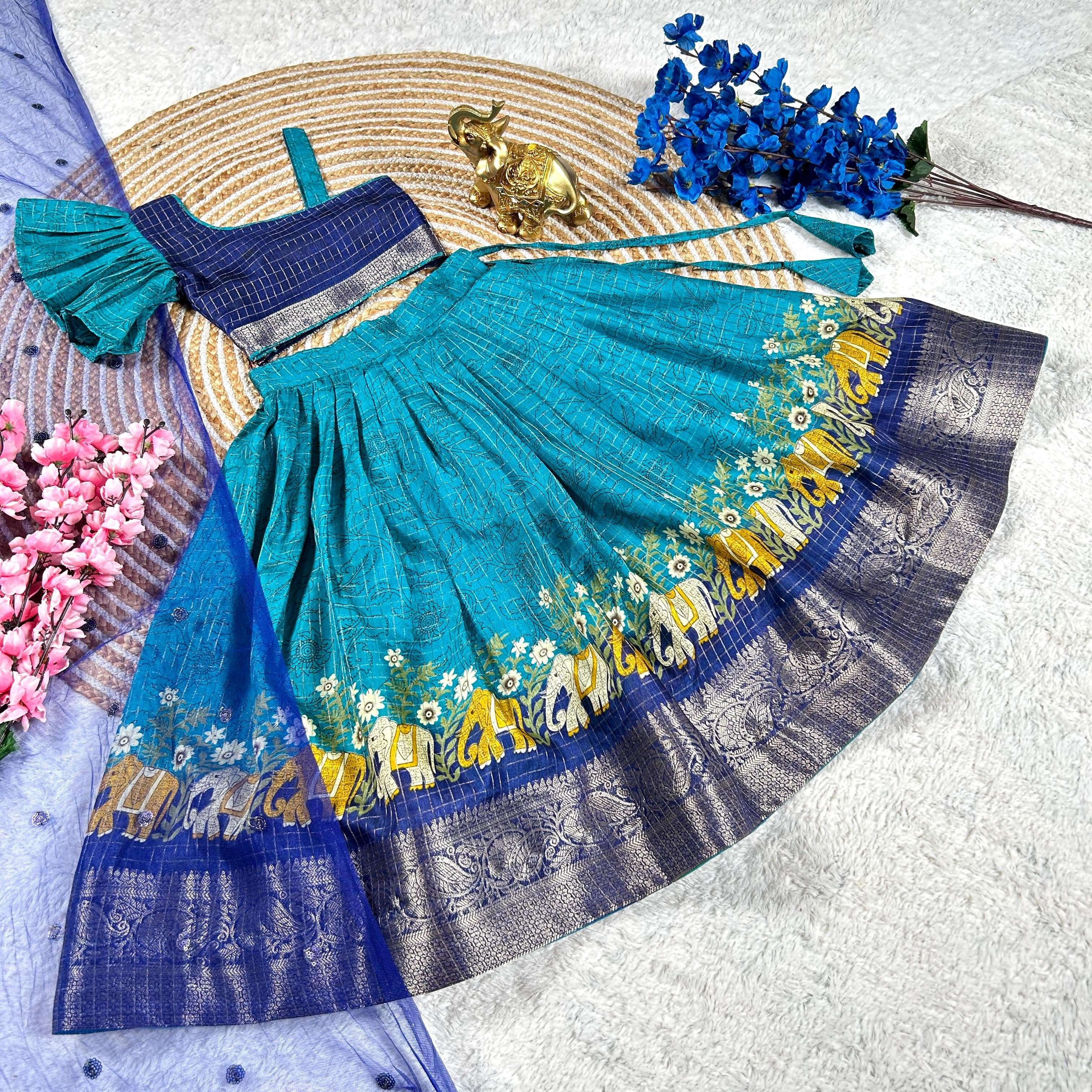 FESTIVAL SPECIAL FULLY STICH KIDS ETHNIC STYLE LEHENGA CHOLI...