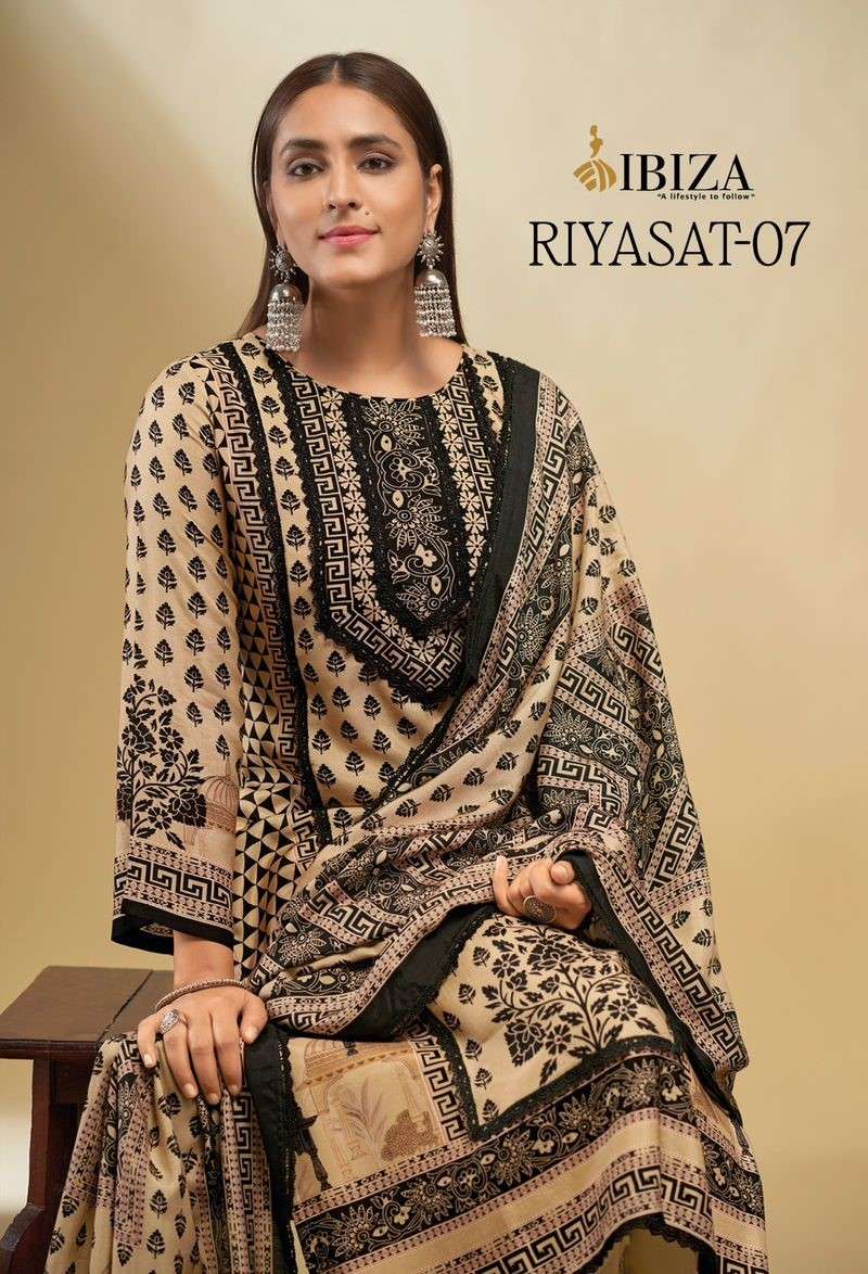 IBIZA LIFESTYLE RIYASAT VOL 7 COTTON PRINTED PAKISTANI SUITS...