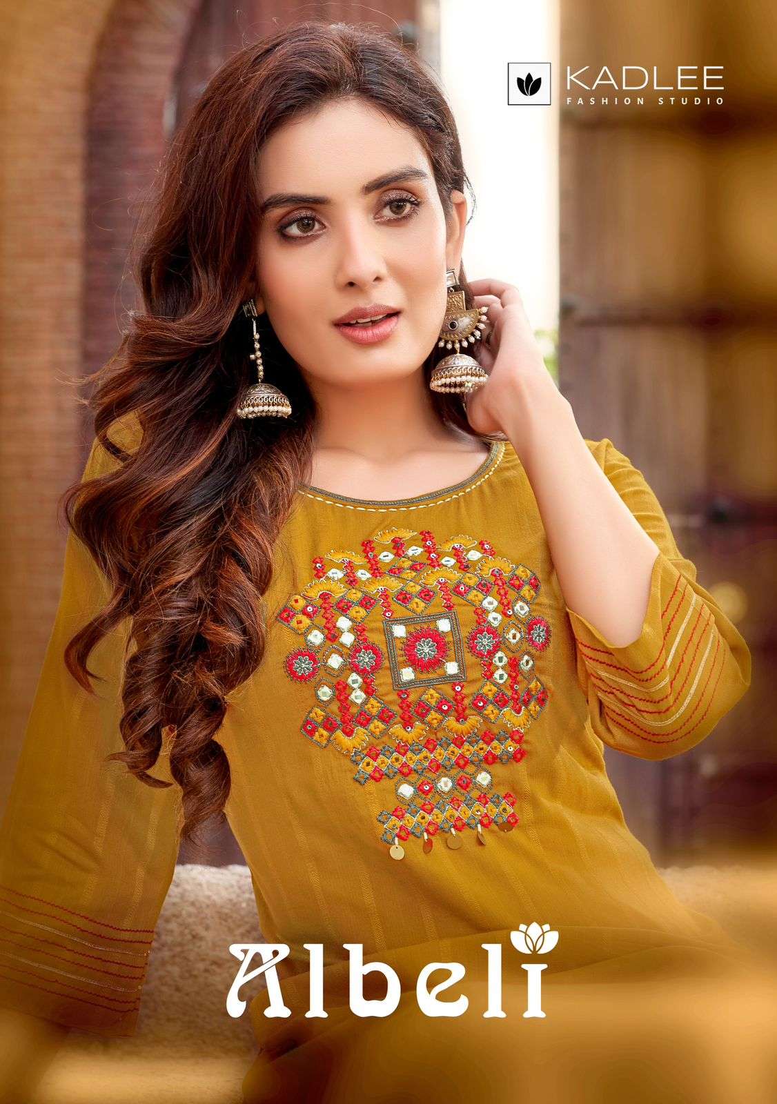 KADLEE ALBELI RAYON FABRICS FANCY KURTI SUPPLIER IN SURAT