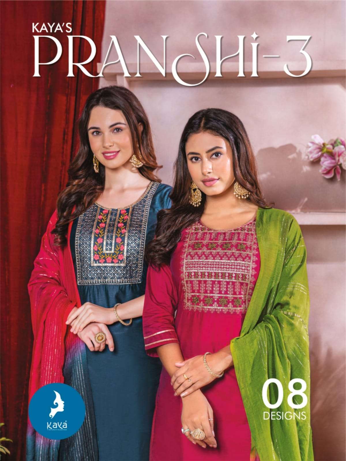 KAYA KURTI PRANSHI VOL 3 CHANDERI SILK READYMADE SUITS SUPPL...