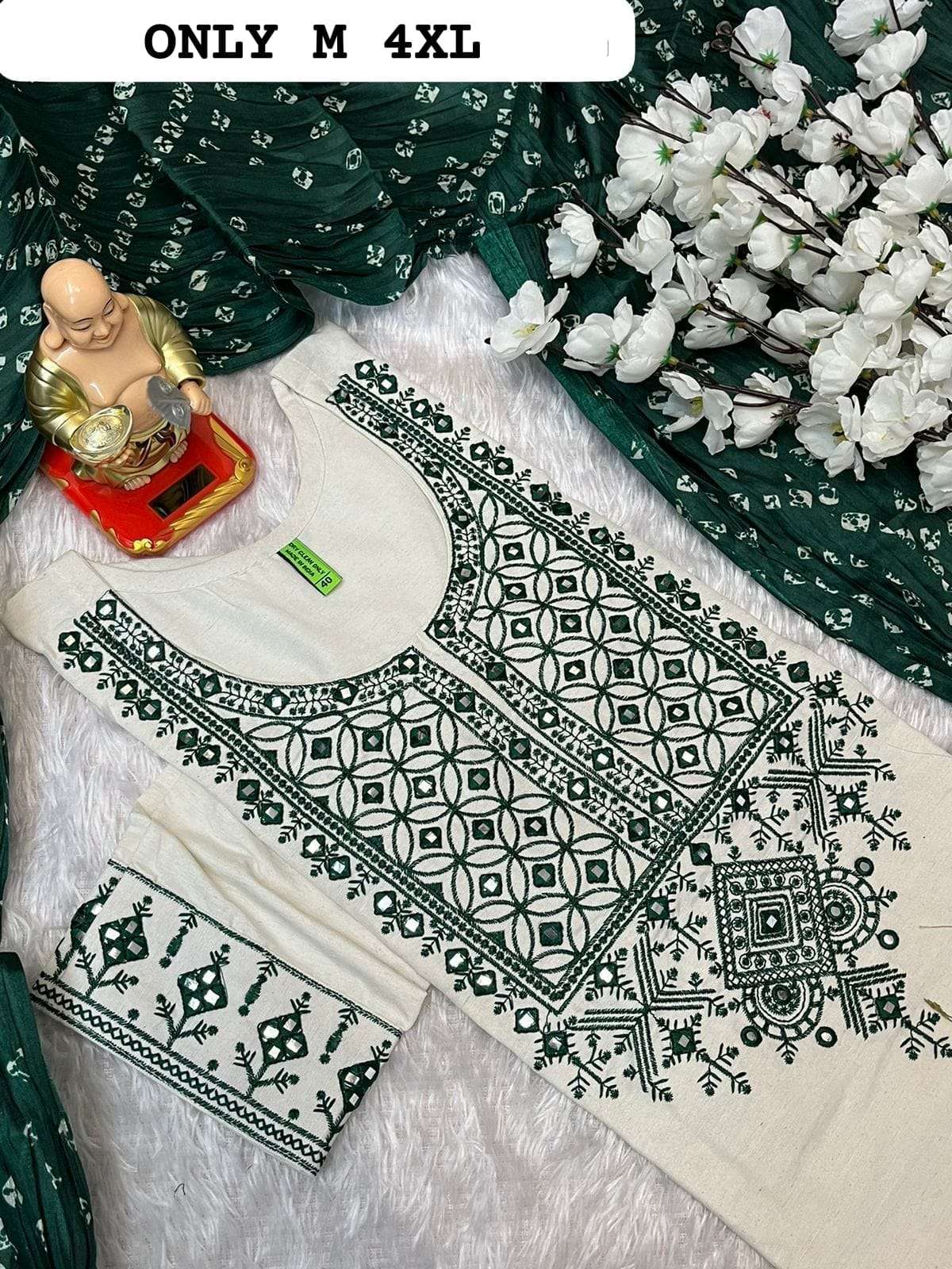 KHADI COTTON WITH KACH BAVLIYA NECK READYMADE SUITS SUPPLIER...