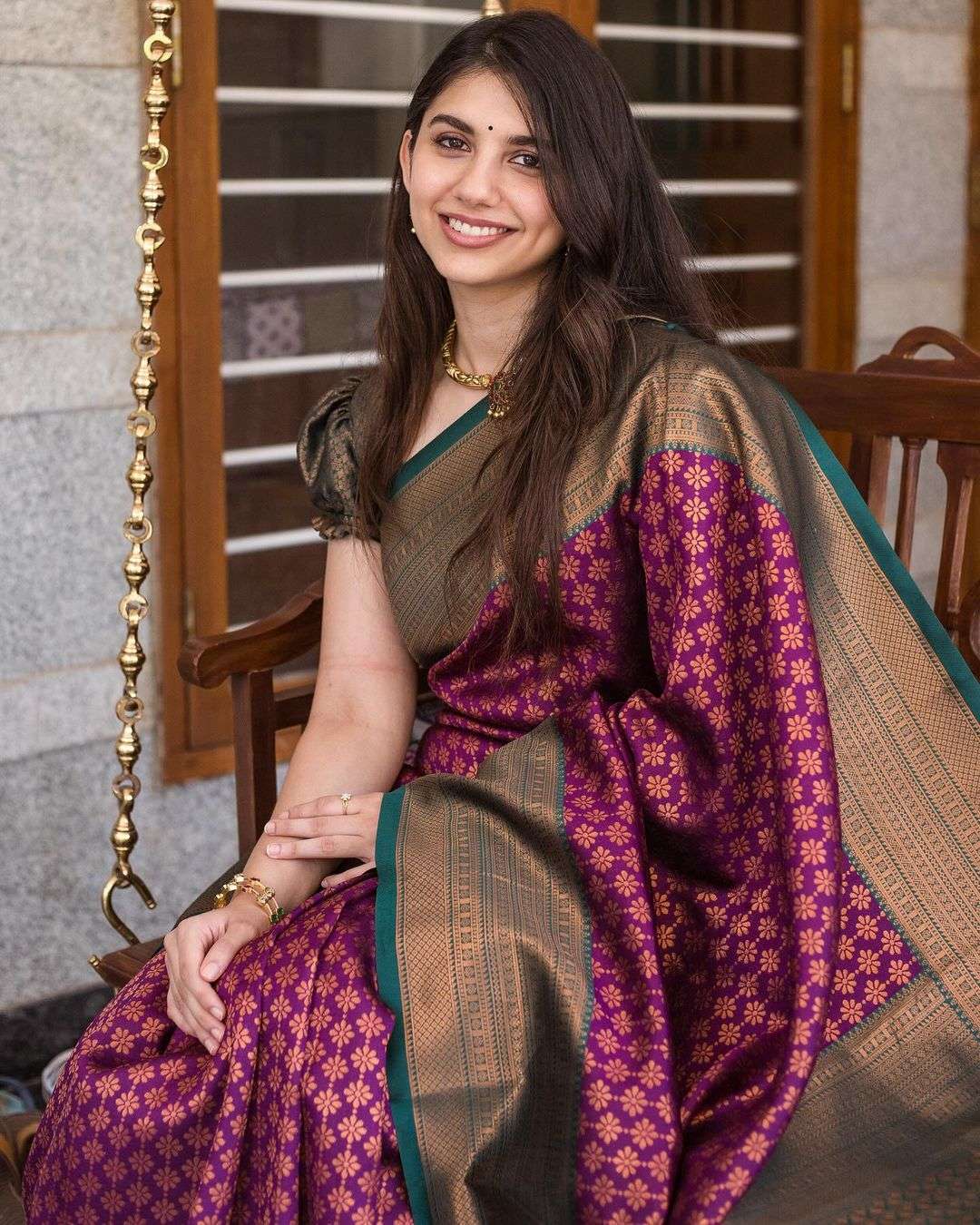 lichi silk weaving design saree supplier in surat