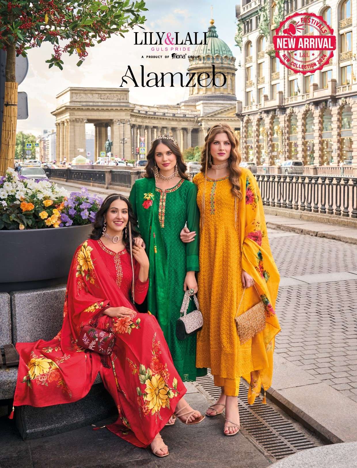 LILY LALI ALAMZEB CHIFFON FABRIC READYMADE SUITS SUPPLIER IN...