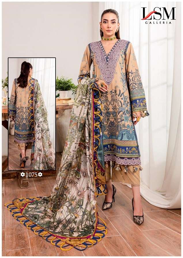 LSM PARIAN DREAM VOL 8 PAKISTANI COTTON DRESS MATERIAL SUPPL...