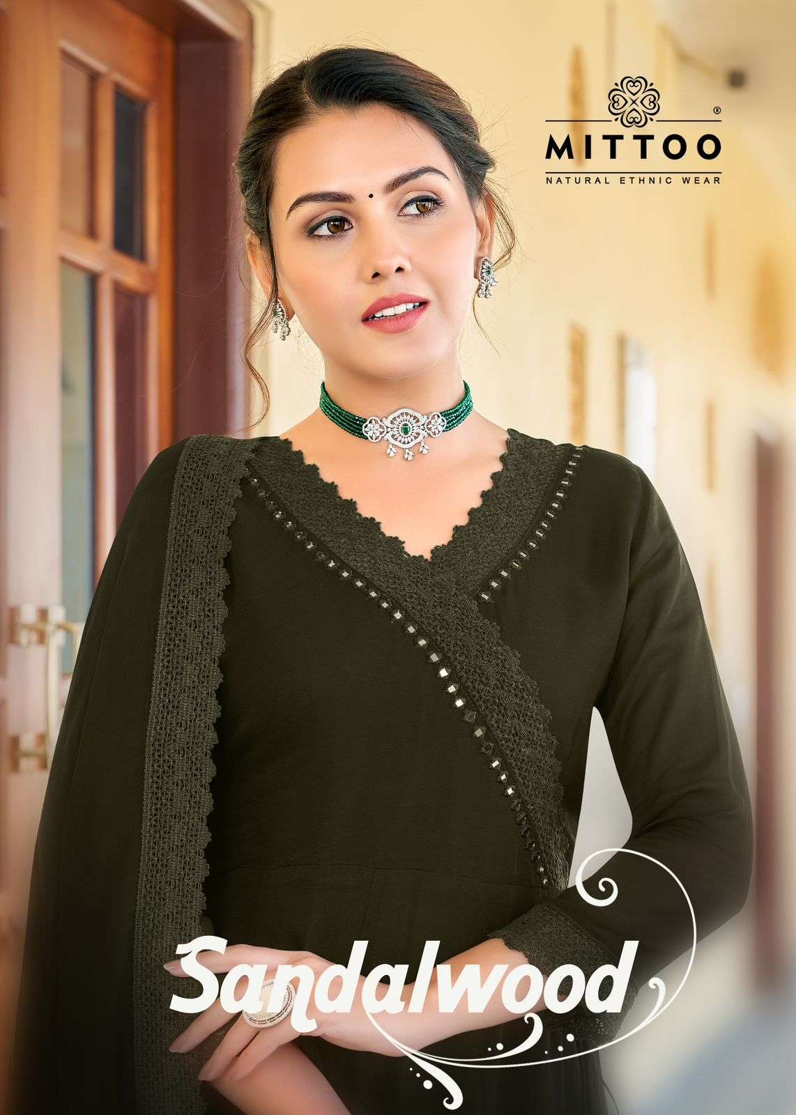 MITTOO FASHION SANDALWOOD FANCY LOOK READYMADE SUITS SUPPLIE...