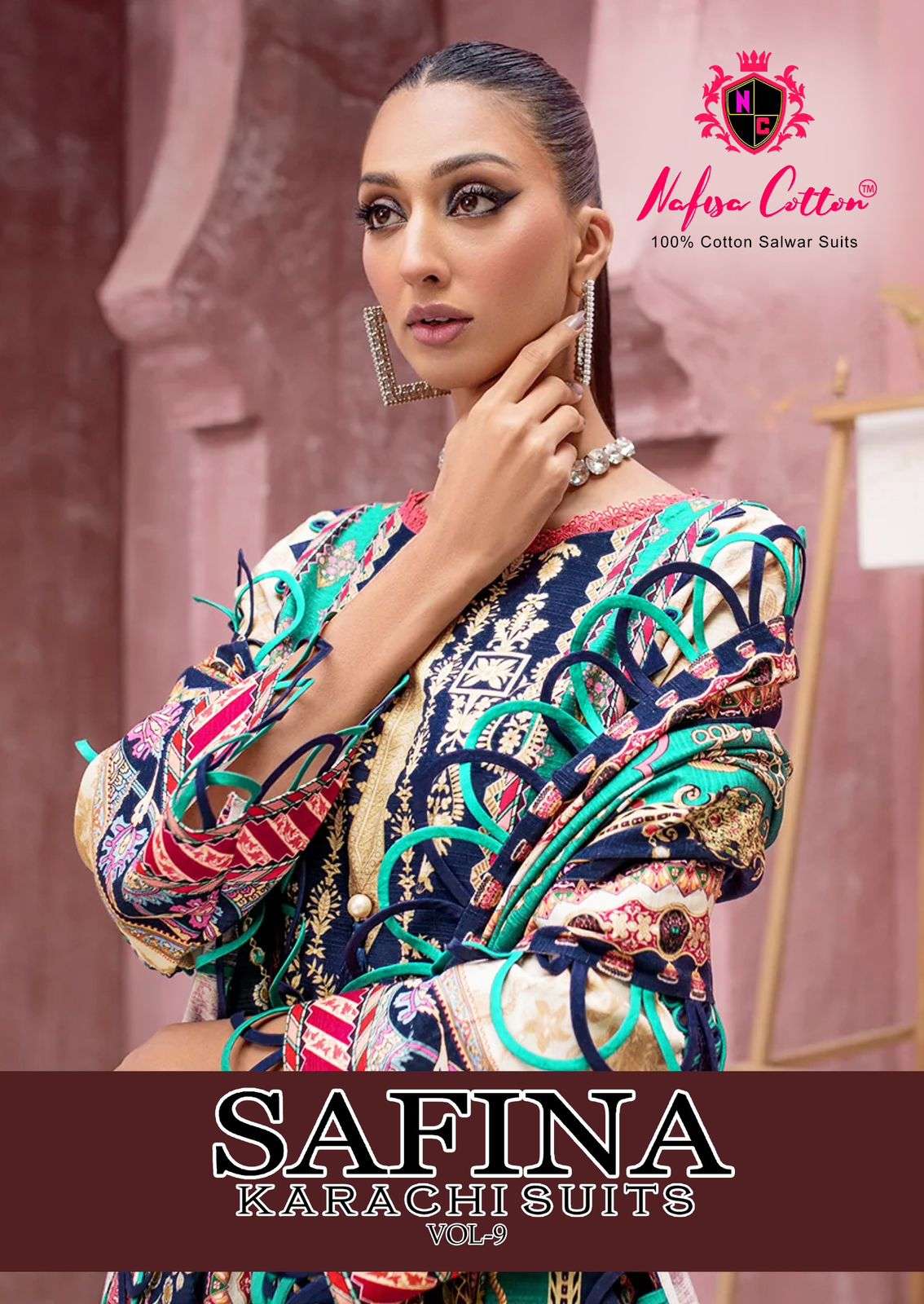 NAFISHA COTTON SAFINA KARACHI SUITS VOL 9 COTTON PAKISTANI S...