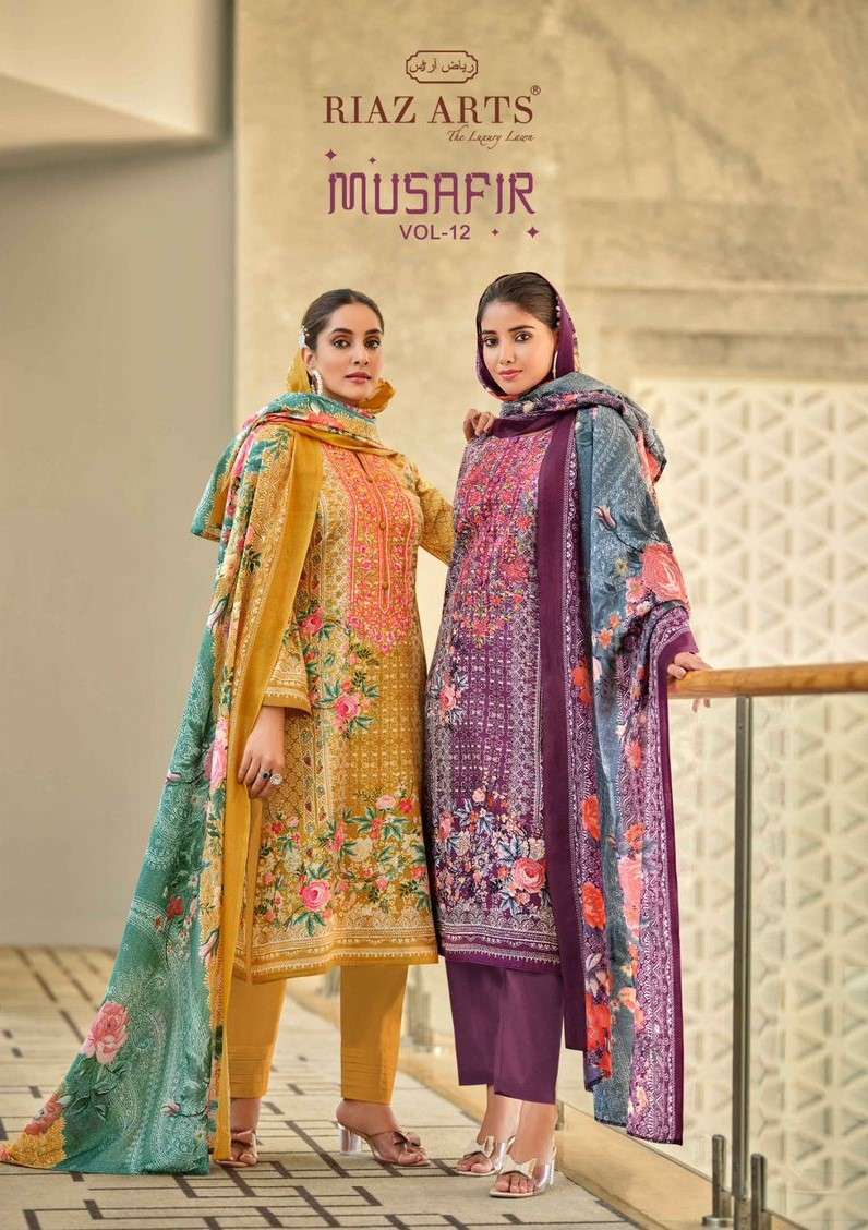 RIAZ ARTS MUSAFIR VOL 1 COTTON FANCY SALWAR KAMEEZ SUPPLIER ...