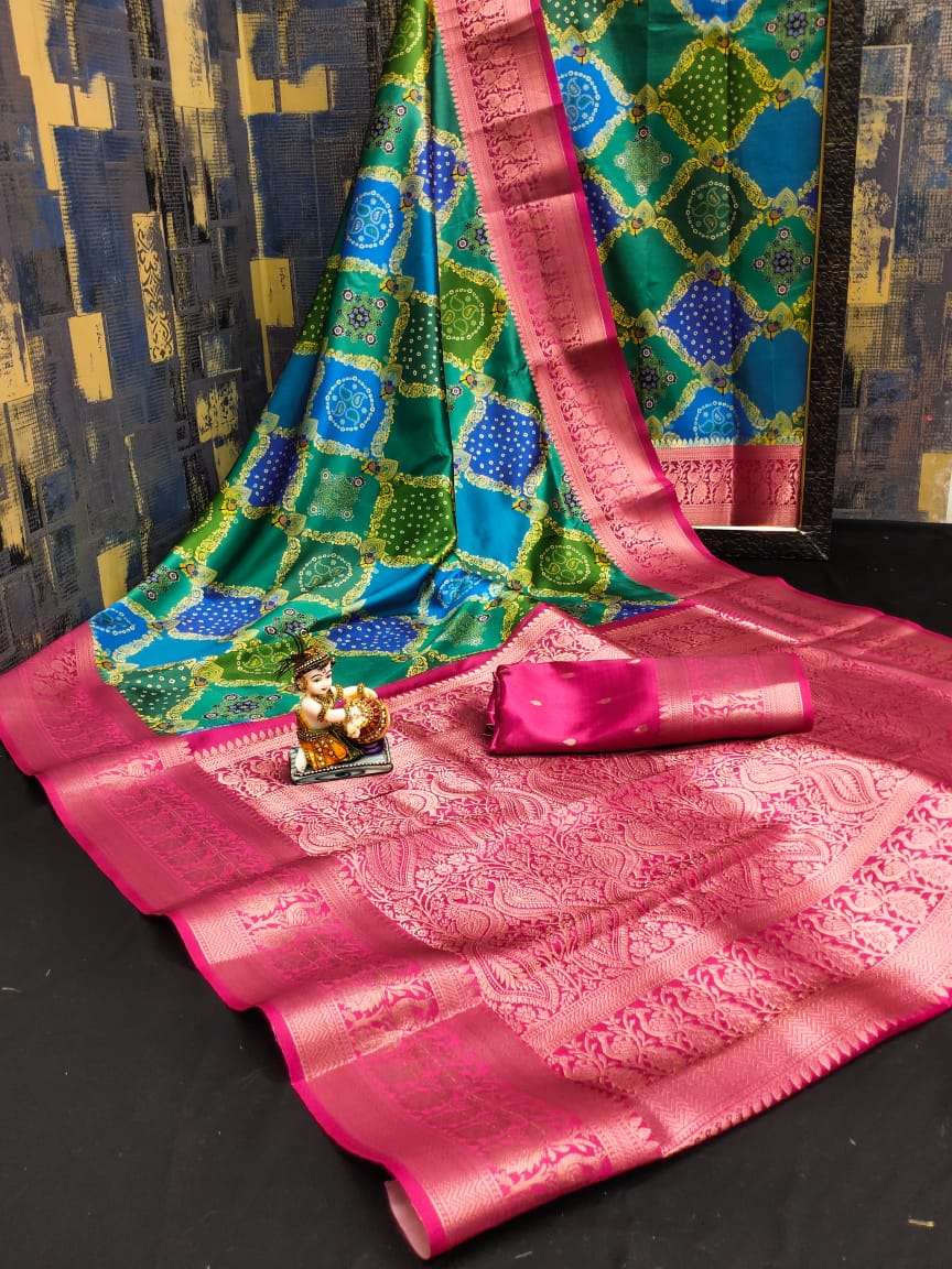 SOFT LICHI SILK WEAVING DESIGN SAREE SUPPLIER IN SURAT MARKE...