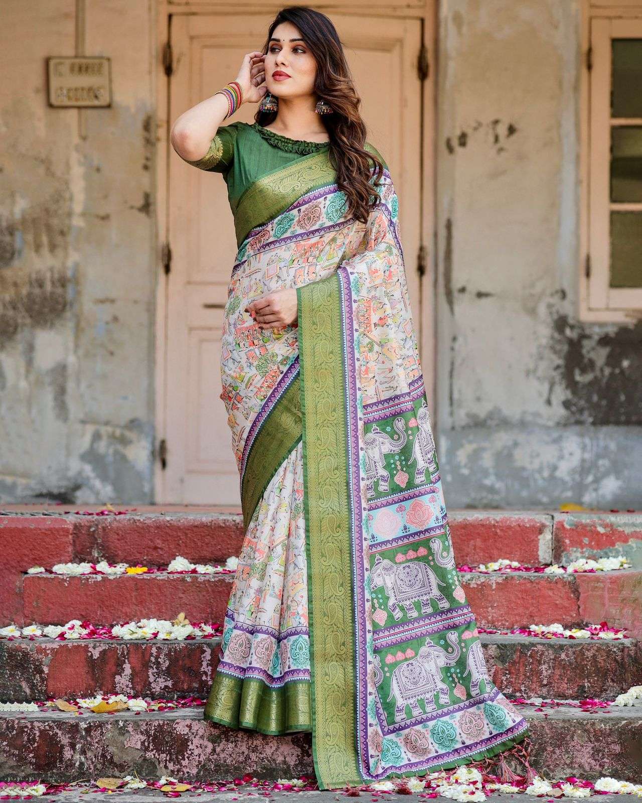 SOFT SILK FESTIVAL SPECIAL DIGITAL PRINTED SAREE SUPPLIER IN...