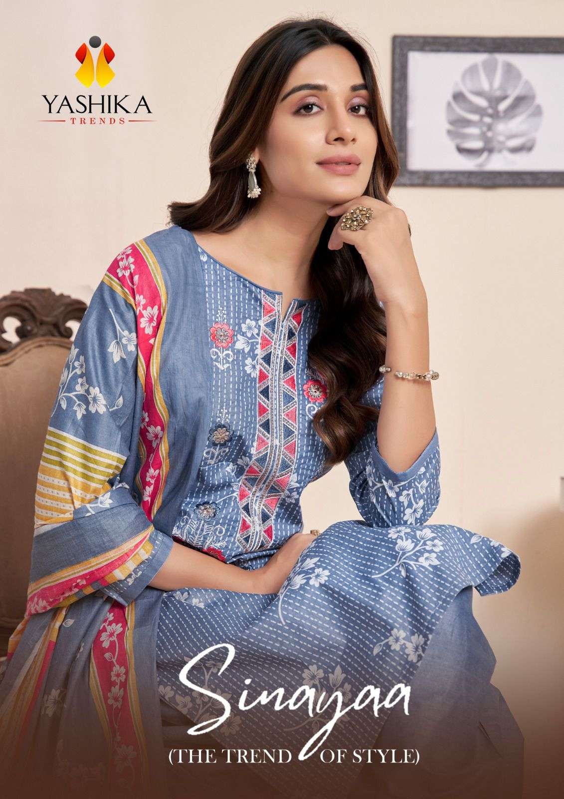 YASHIKA TRENDS SIMAYAA COTTON PRINTED DRESS MATERIAL SUPPLIE...