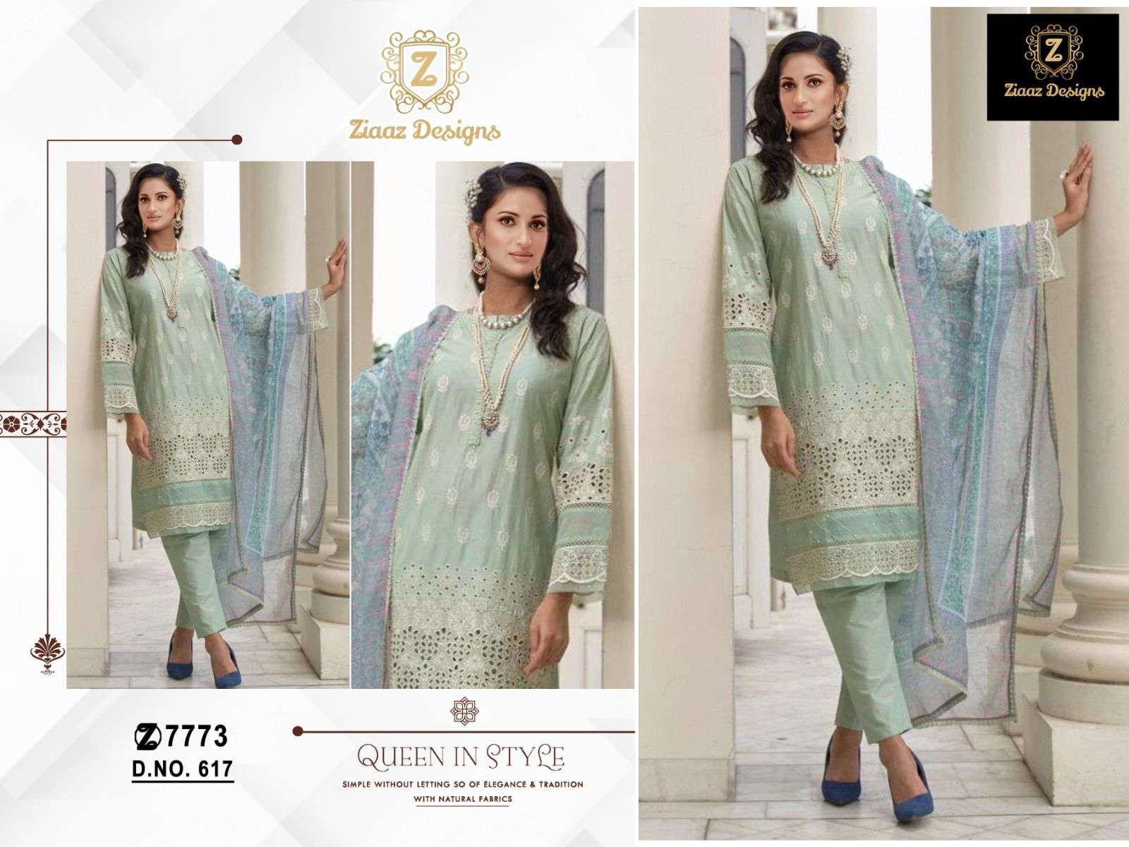 ZIAAZ 617 TO 620 CAMBRIC COTTON PAKISTANI SUITS SUPPLIER IN ...