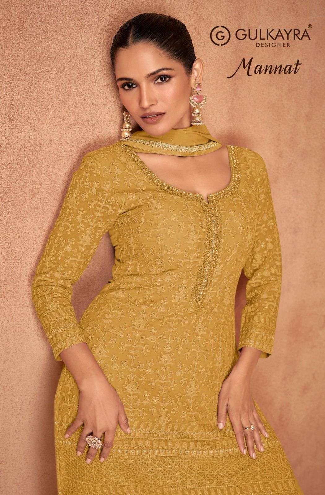 GULKAYRA DESIGNER MANNAT 7496 COLORS GEORGETTE SHARARA COLLE...