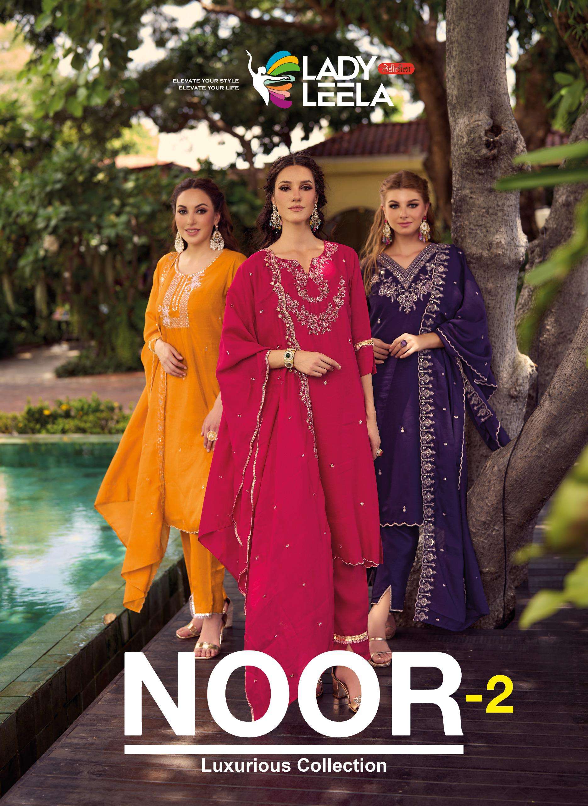 LADY LEELA NOOR VOL 2 VICHITRA SILK FANCY READYMADE SUITS SU...