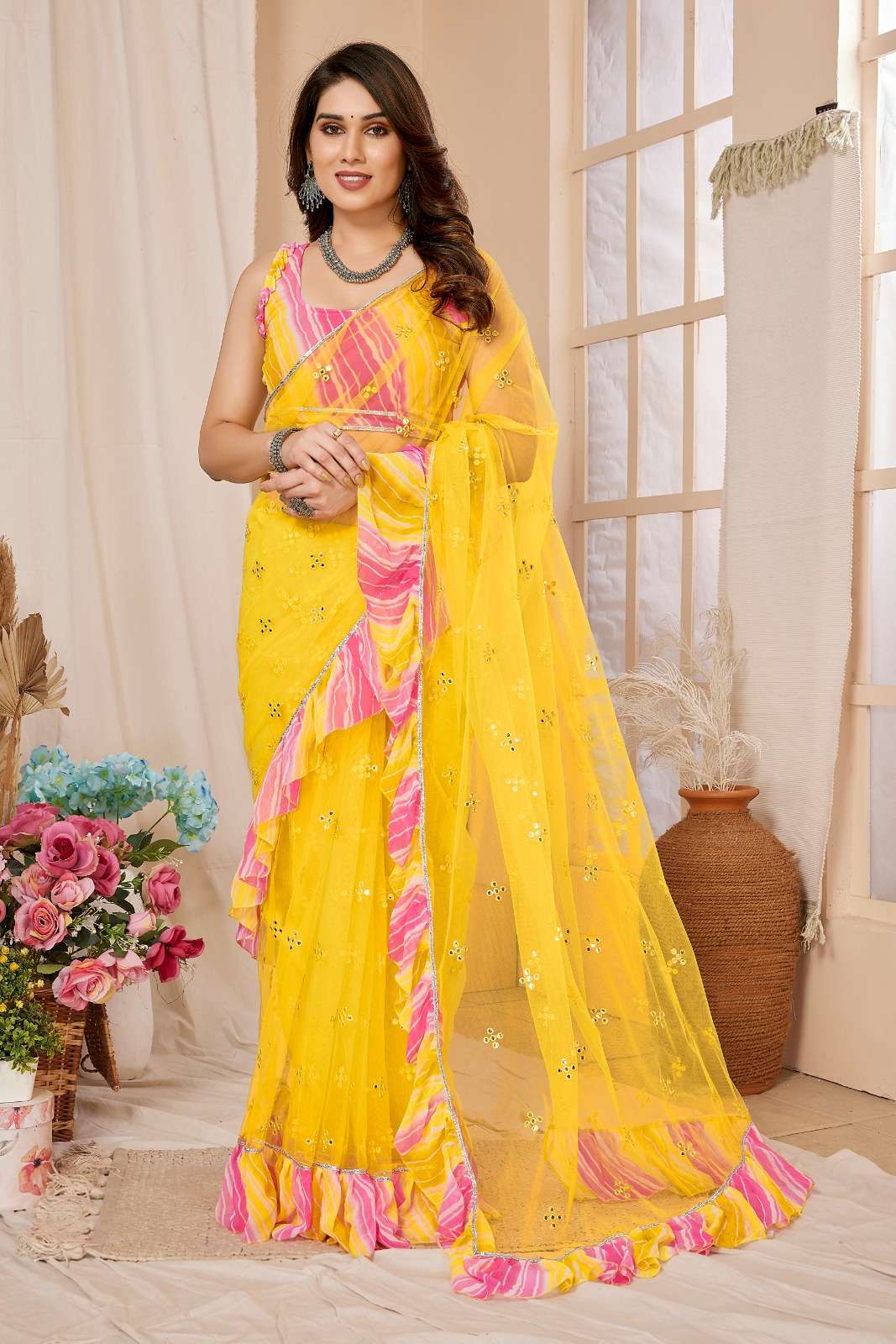 niti unique style trendy soft net saree collection AT BEST  ...