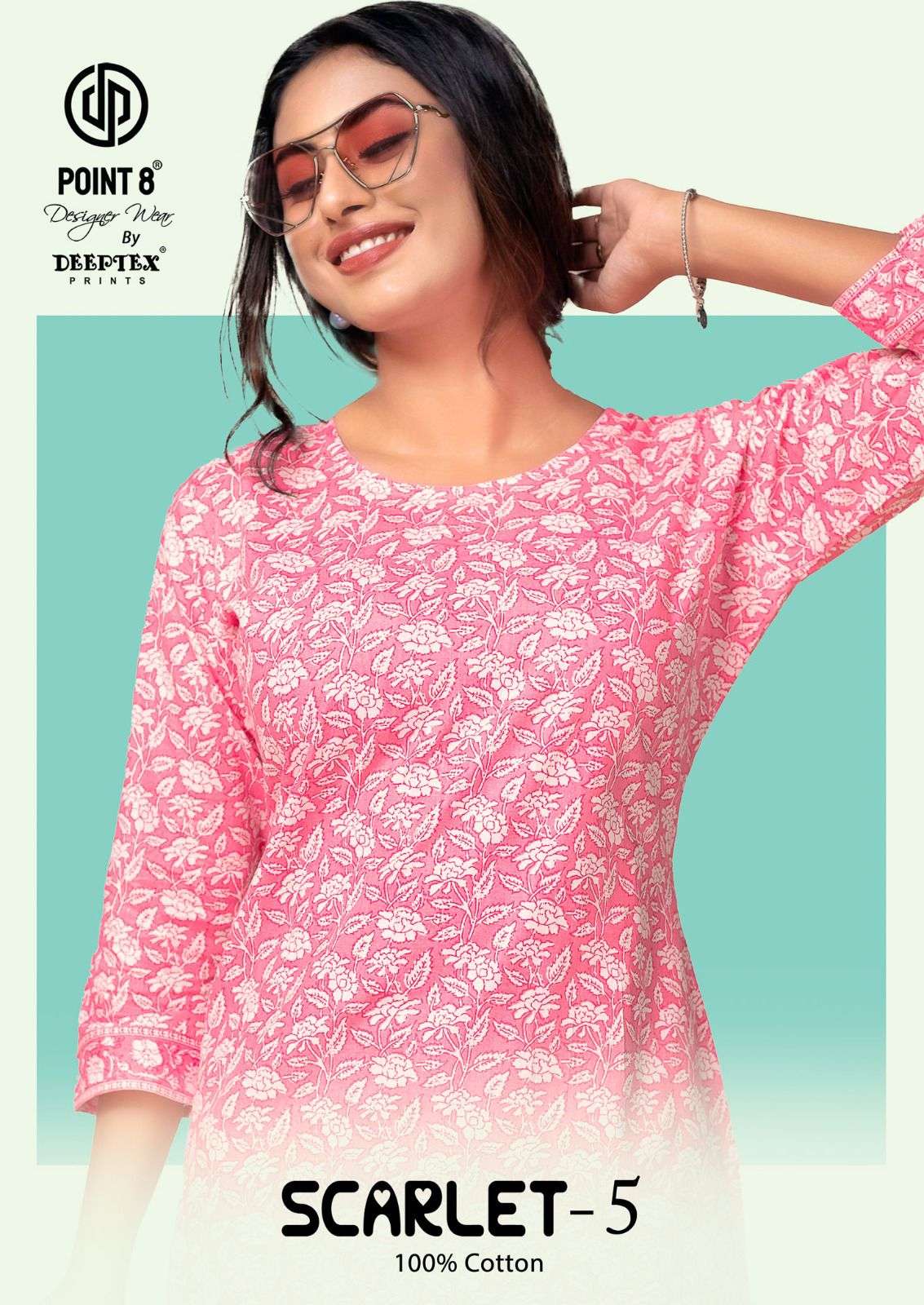 Deeptex Scarlet VOl 5 Cotton Regular wear sort kurti suplier...