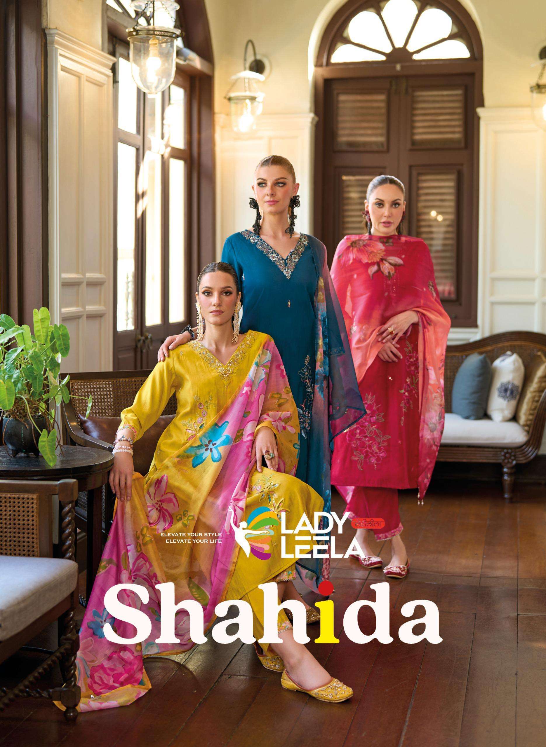 LADY LEELA SHAHIDA 1411 SEIRES DESGNER PARTY WEAR SPECIAL RE...