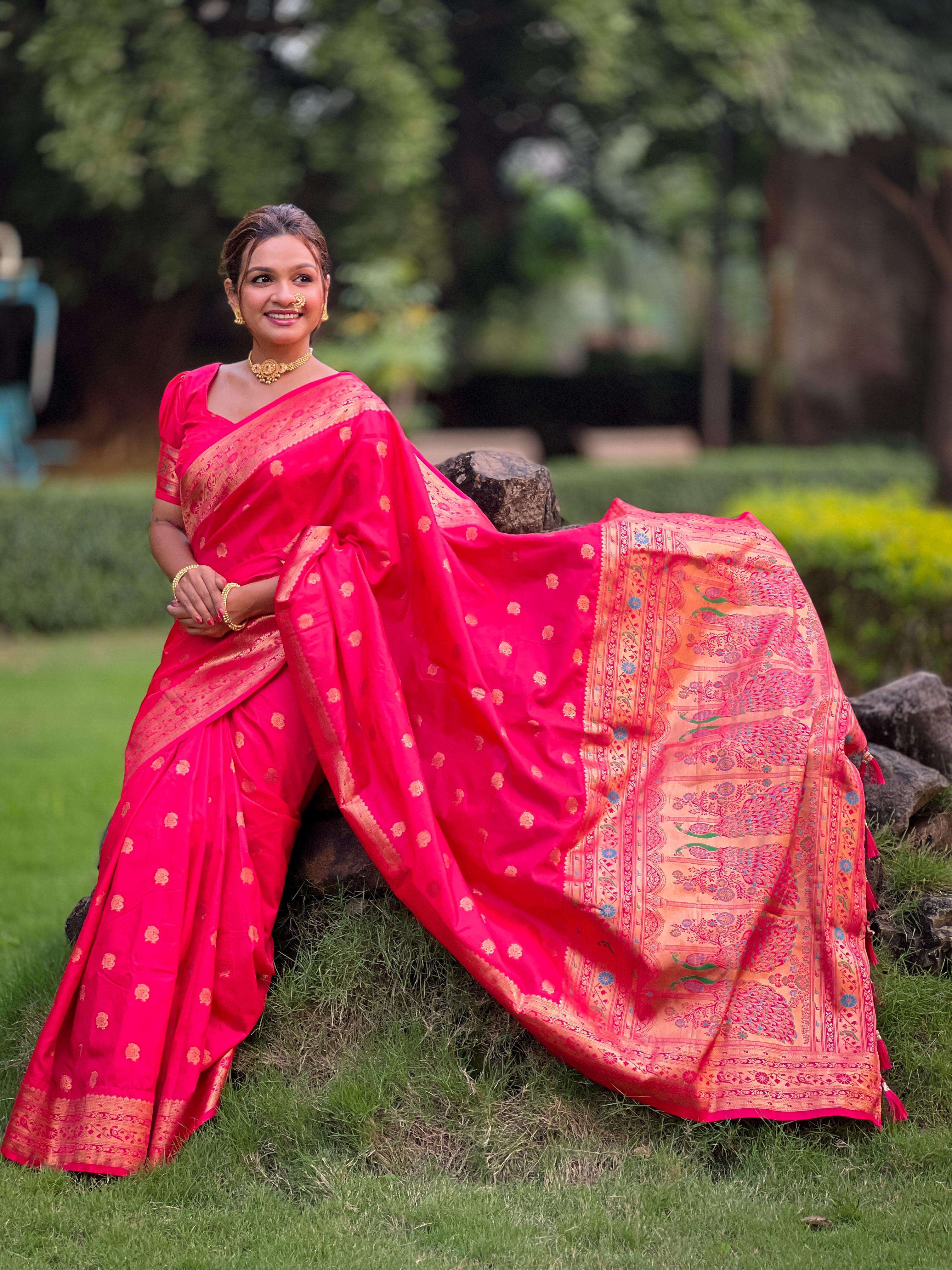 MAYURI PAITHANI SILK WITH ZARI WEAVING DESIGN SAREE SUPLIER ...