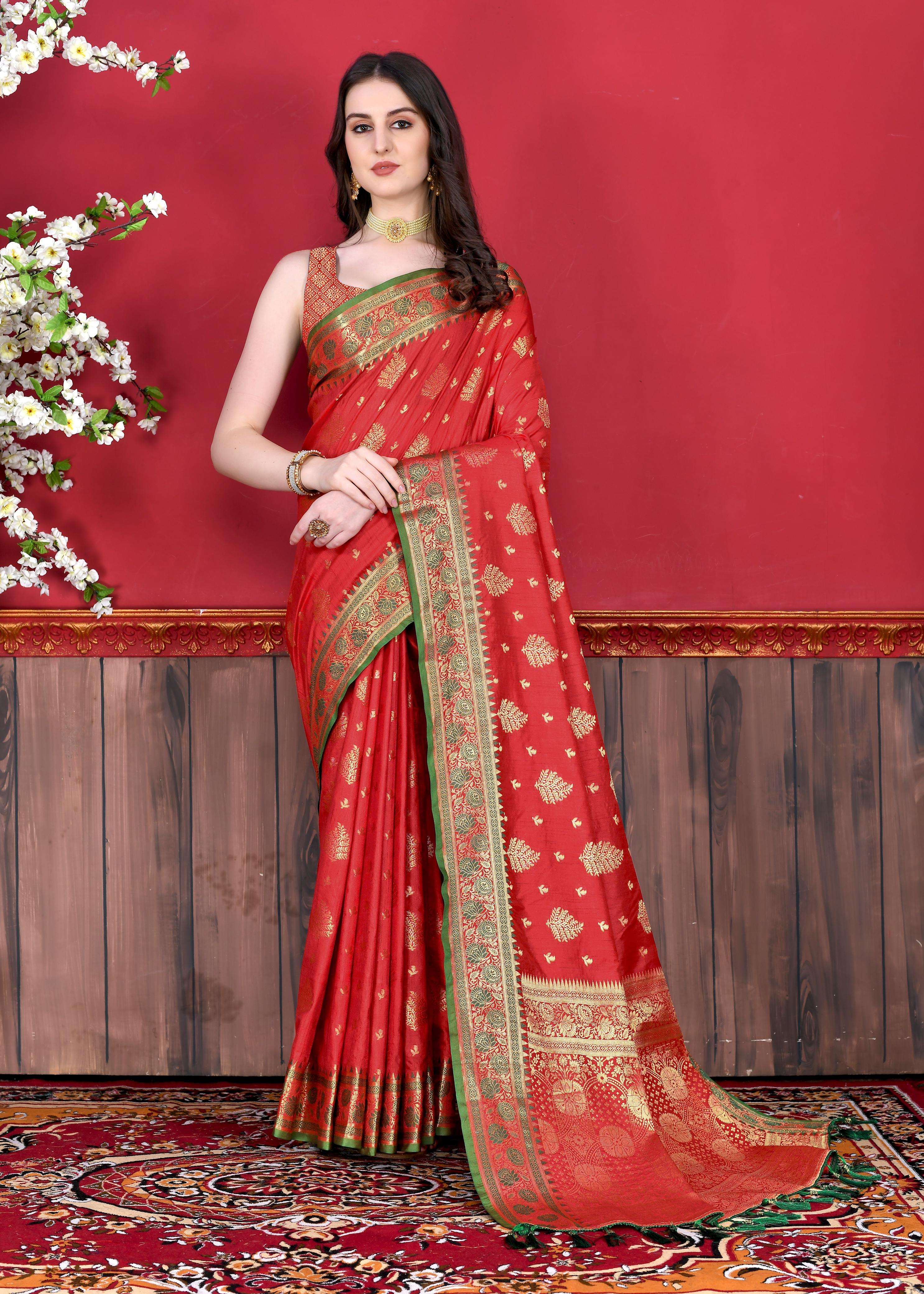 SOFT SILK WITH WEAVING ZARI WORK FESTIVAL SPECIAL SAREE SUPP...