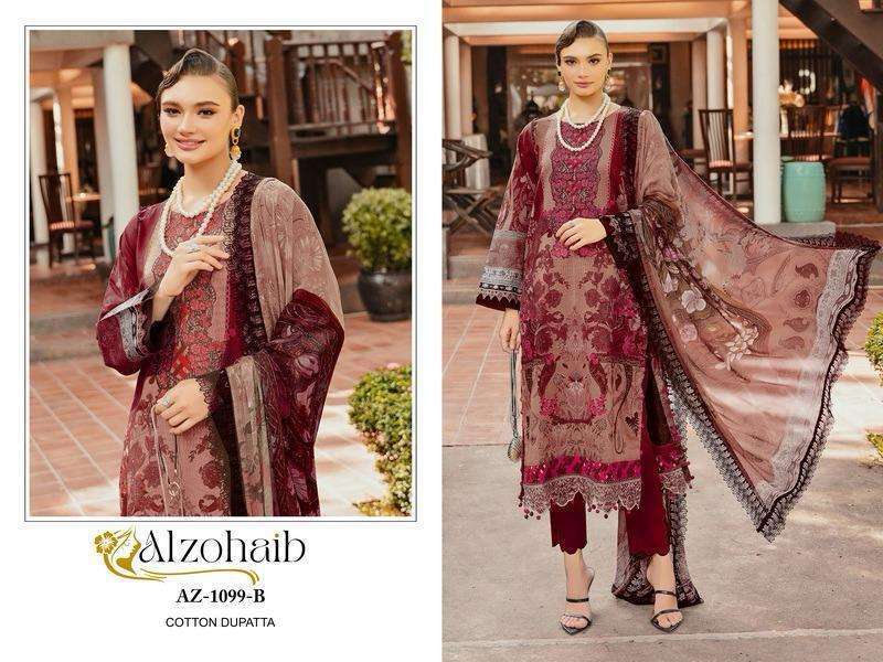 AL ZOHAIB 1099 CHIFFON DUPATTA PAKISTANI SALWAR KAMEEZ SUPPL...