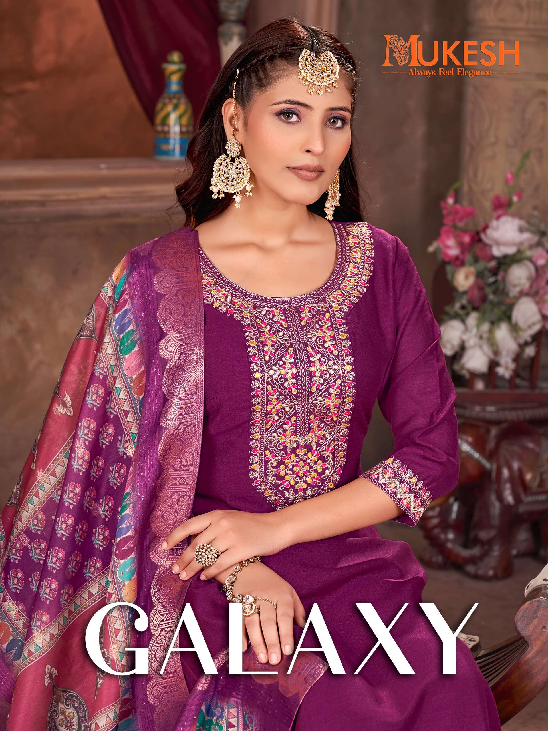 Amazing silk salwar kameez ready to wear collection galaxy c...