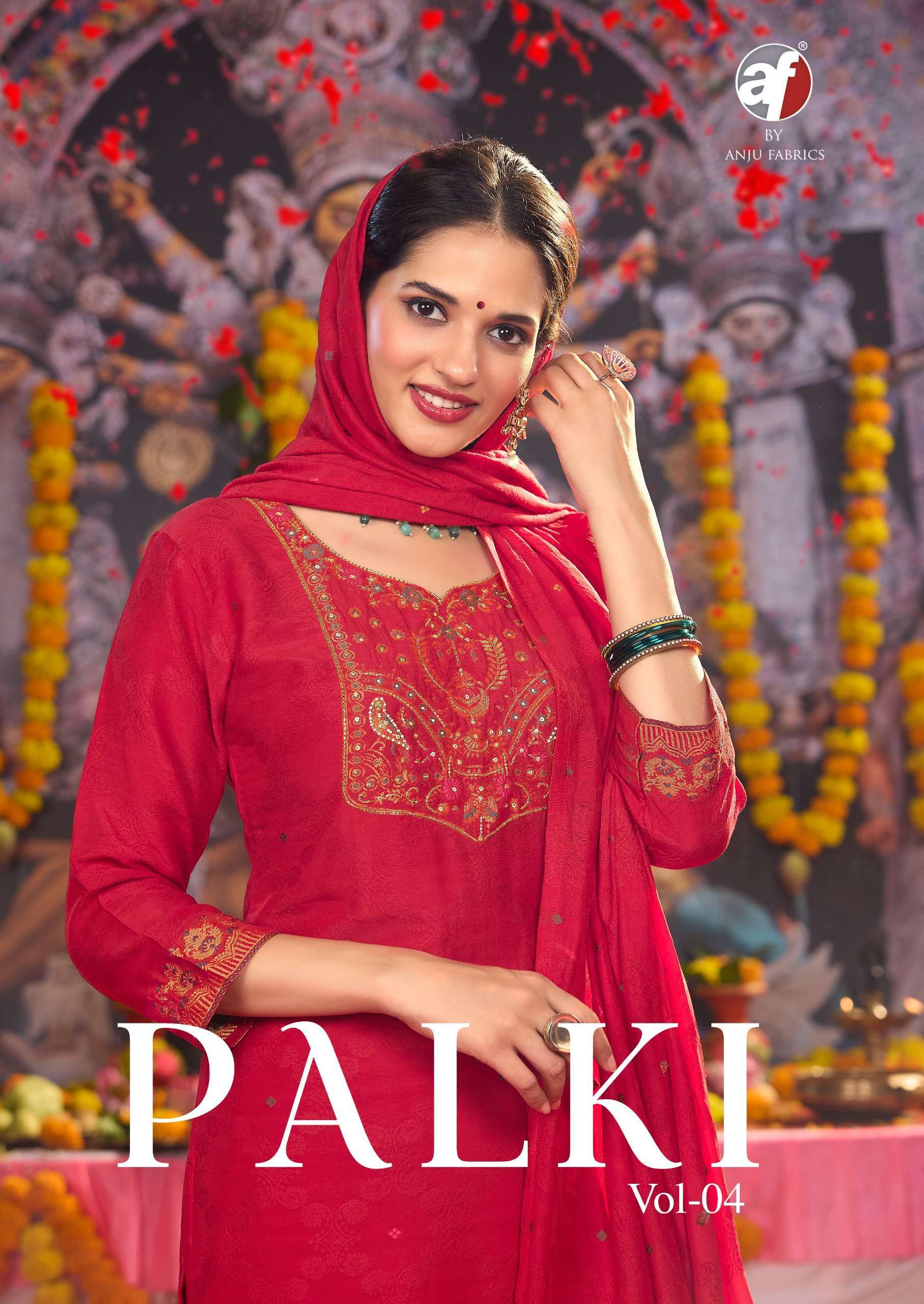 Anju Fabrics Palki vol 4 Musiln SIlk With Designer Wedding S...