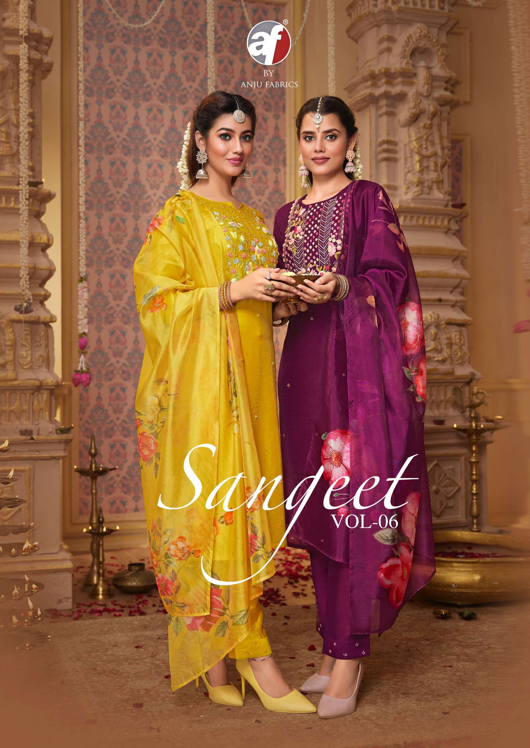 Anju fabrics sangeet vol 6 latest viscose modal festive wedd...