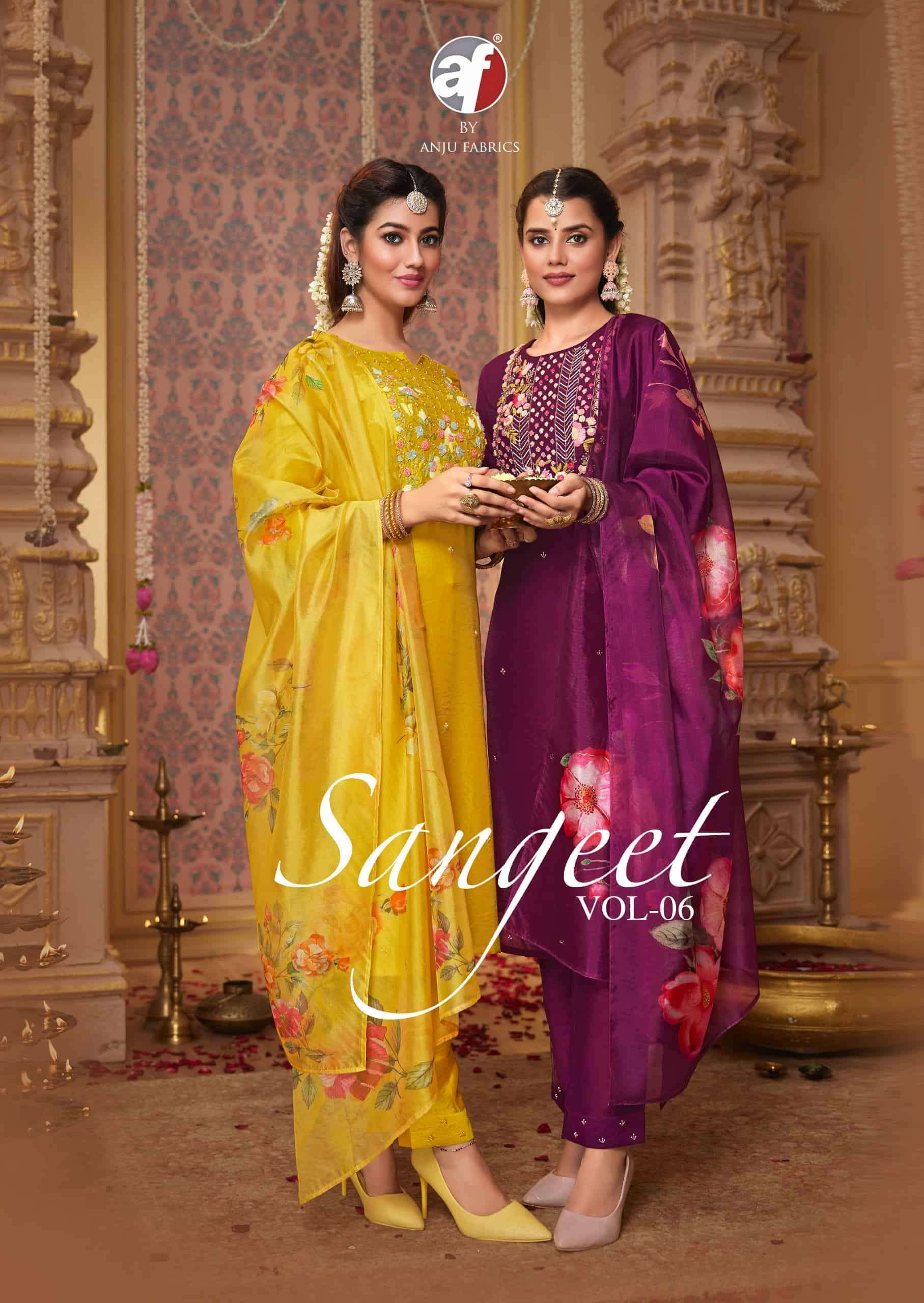 Anju Fabrics Sangeet Vol 6 Readymade Suits Supplier in Surat