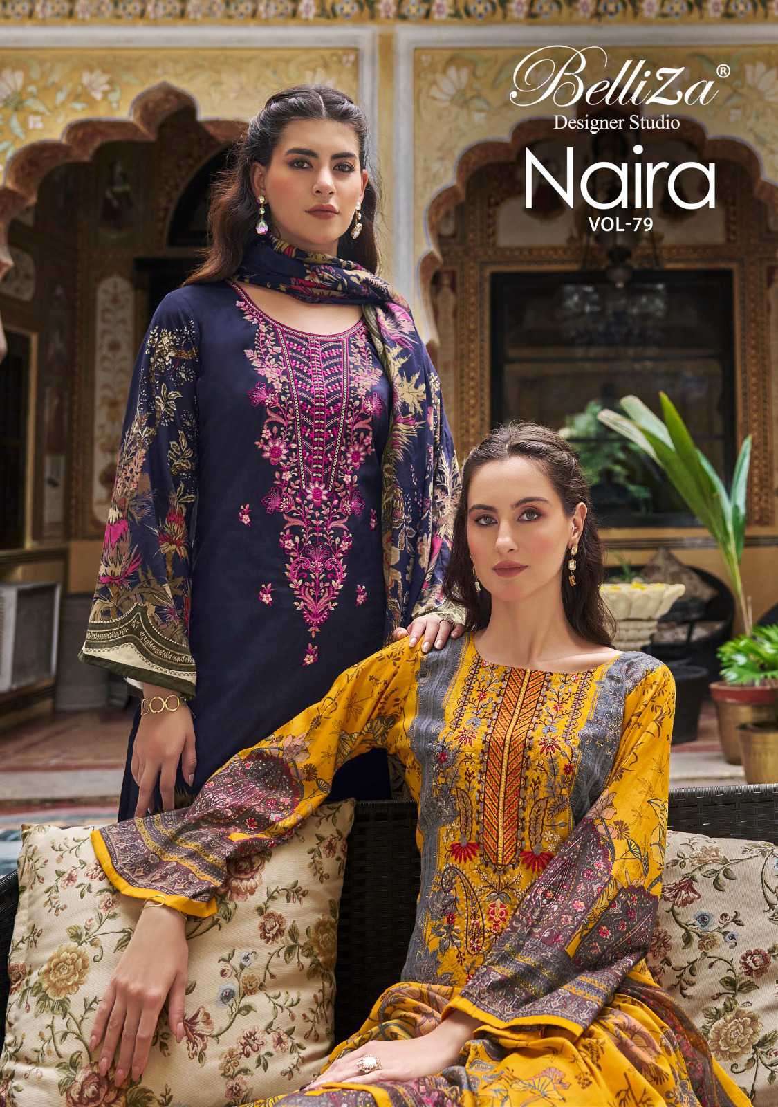 Belliza Designer Studio Naira Vol 79 Cotton Printed Dress Ma...