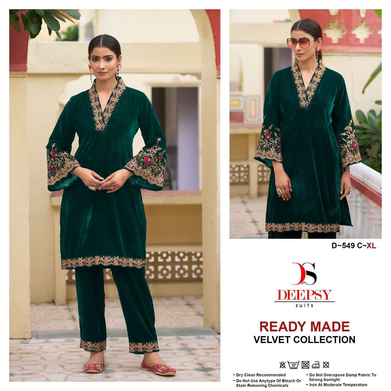 Deepsy Suits 549 Colour Series Velvet WIth EMbroidery Work P...