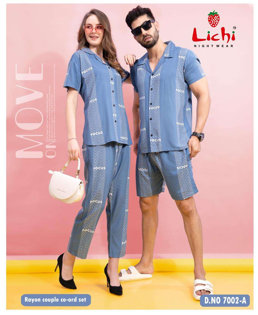 FF LICHI RAYON COUPLE CORD SET READY MADE WHOLESALE IN SURAT...