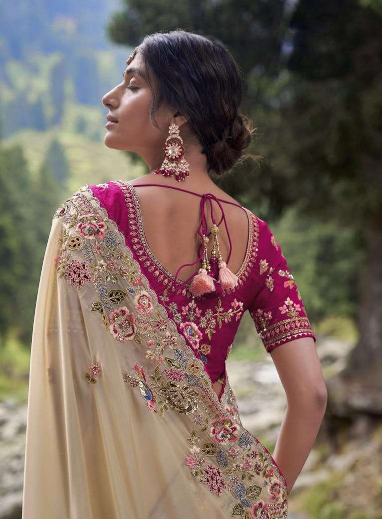 Jimmy choo saree latest premium design with cut work