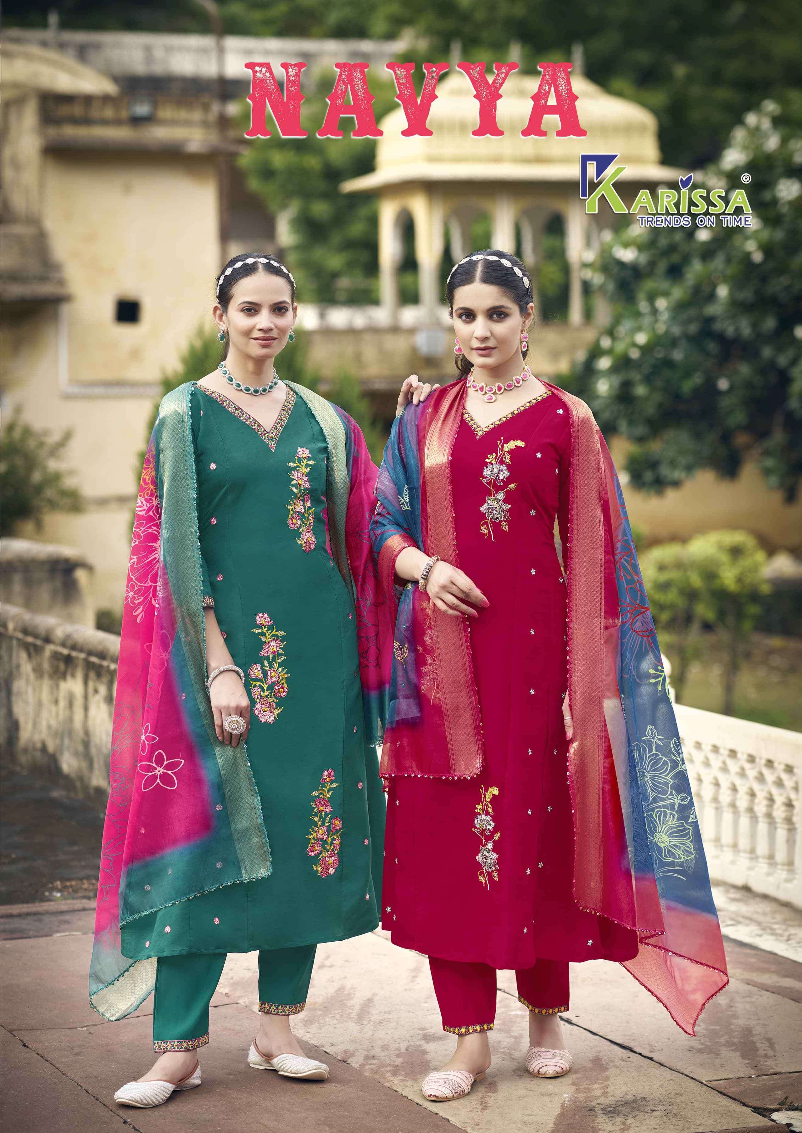 Karissa Navya Silk Festival Special Readymade Suits Supplier...