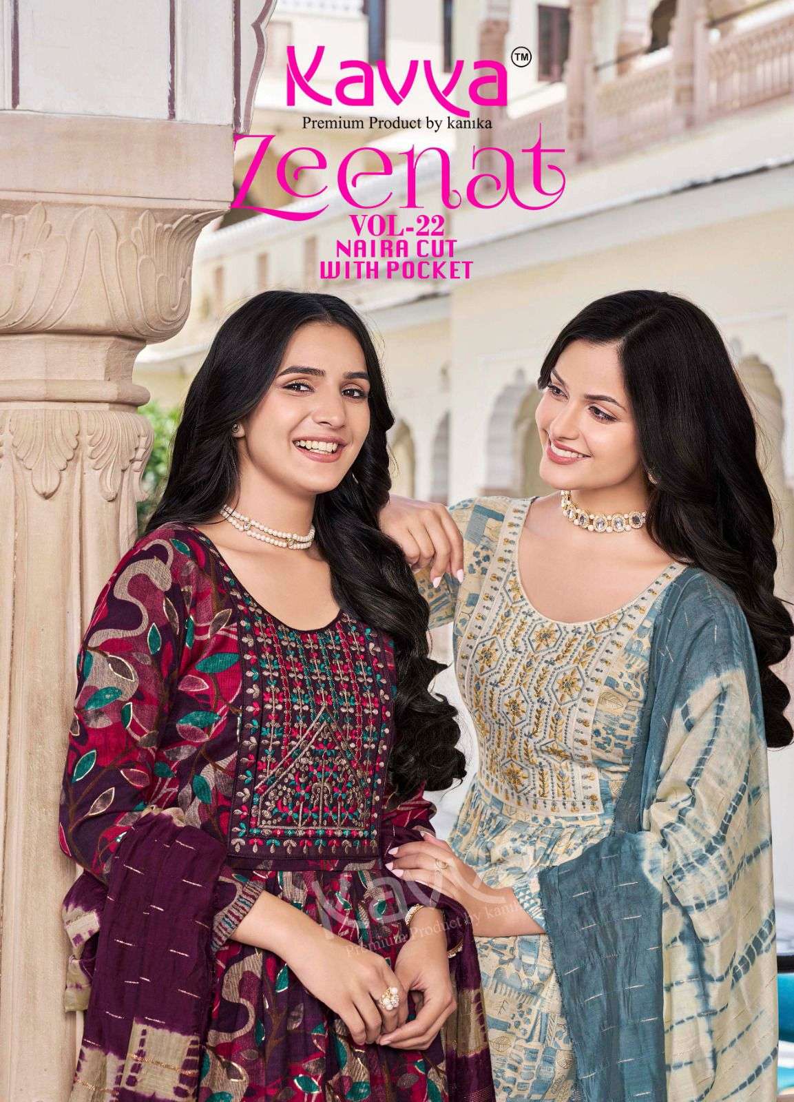 Kavya zeenat vol 22 latest nayra cut suits by kavya